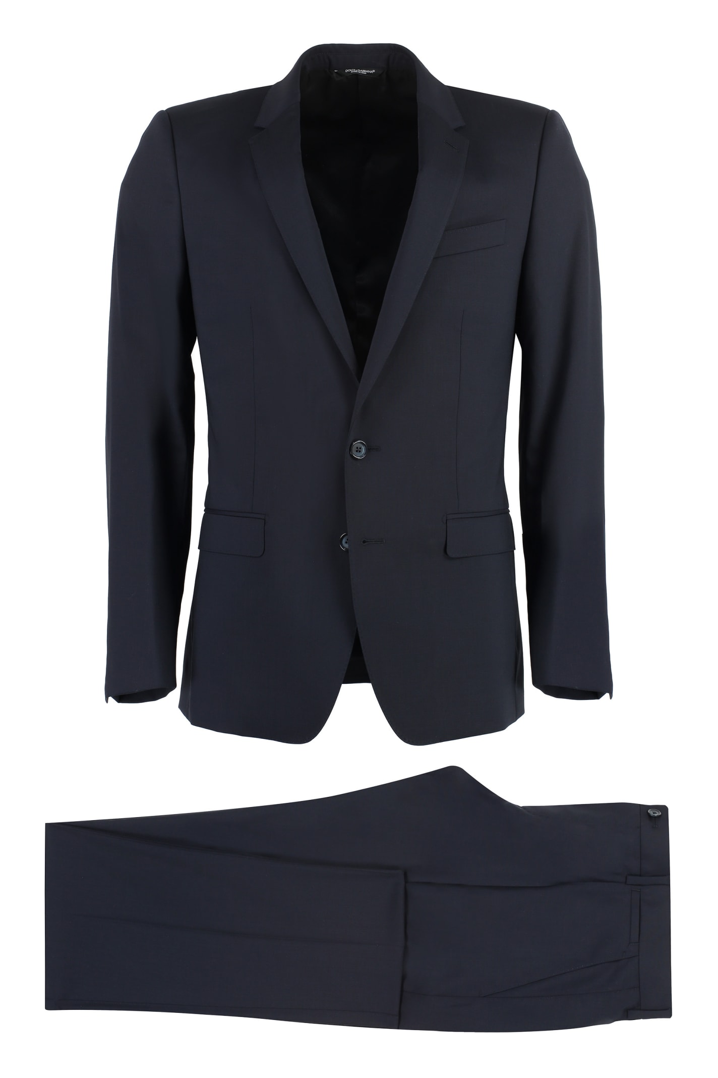 Shop Dolce & Gabbana Martini Virgin Wool Suit In Blue