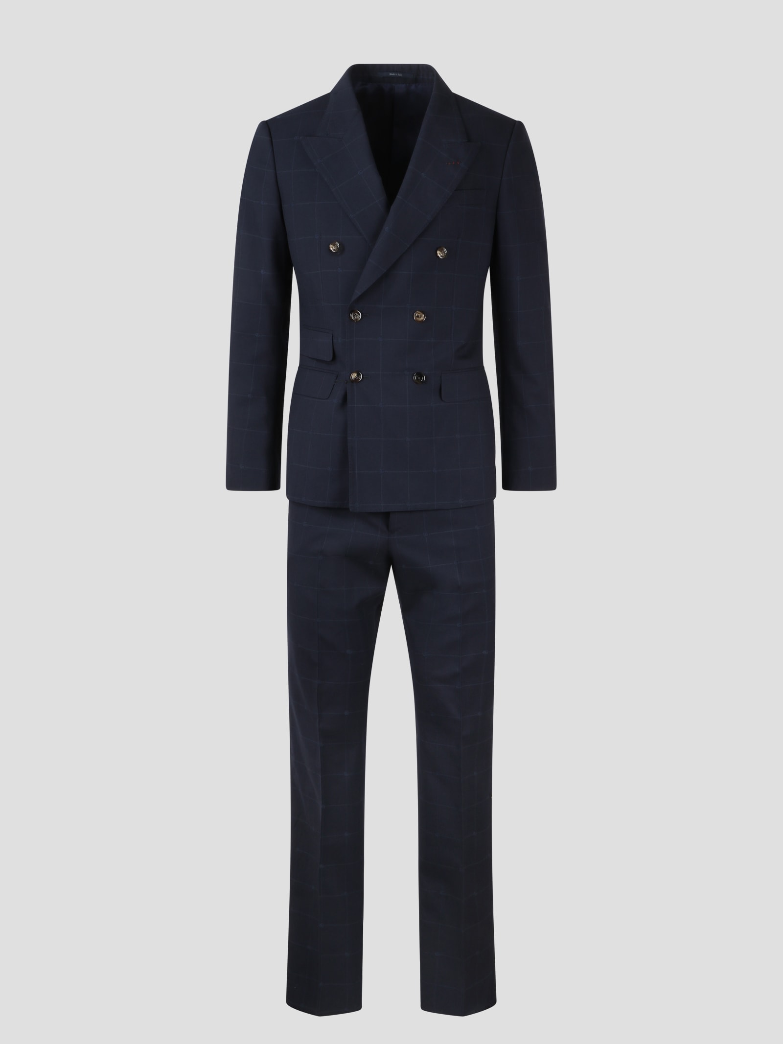 GUCCI GG OVERCHECK WOOL SUIT