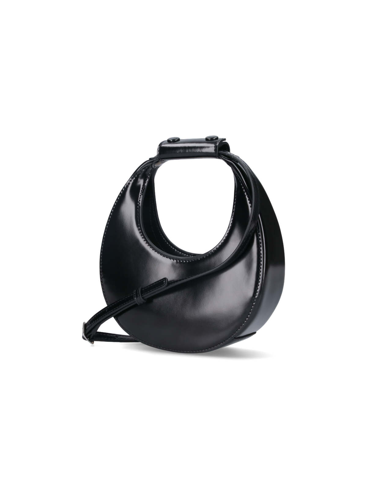 Shop Staud Goodnight Moon Handbag In Black