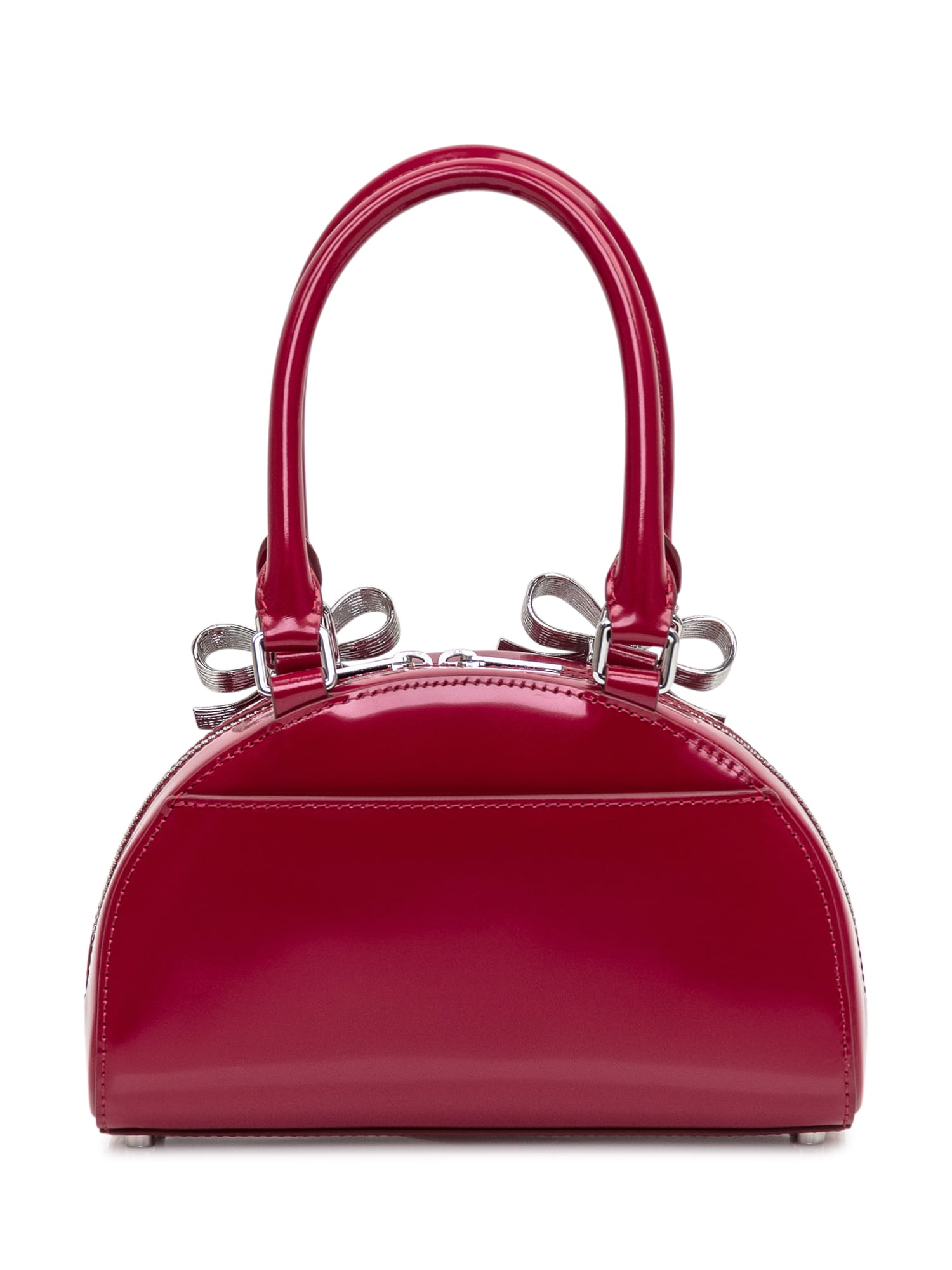 Shop Self-portrait Mini Tote Bag In Burgundy