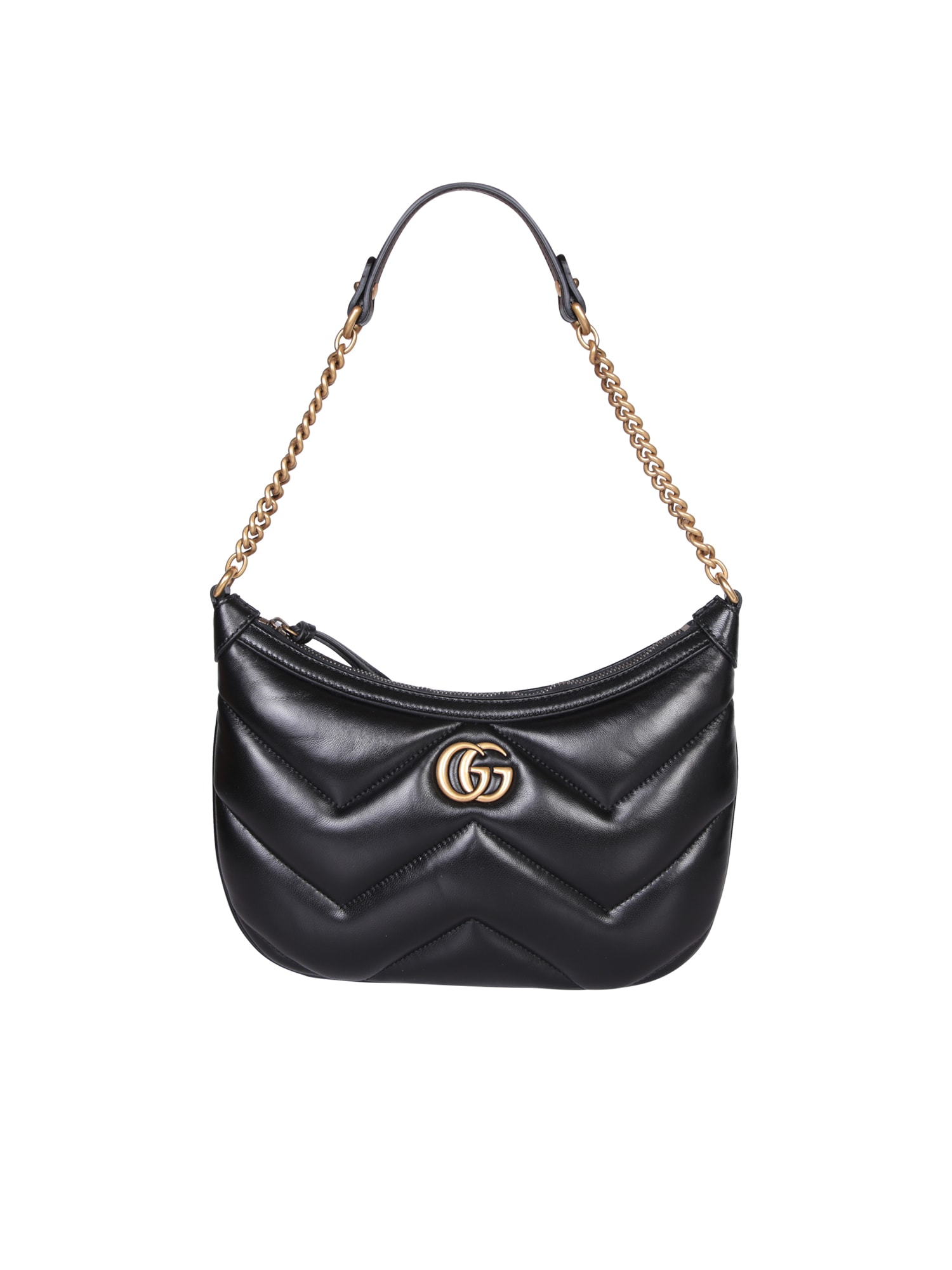 Shop Gucci Marmont Moon S Black Bag