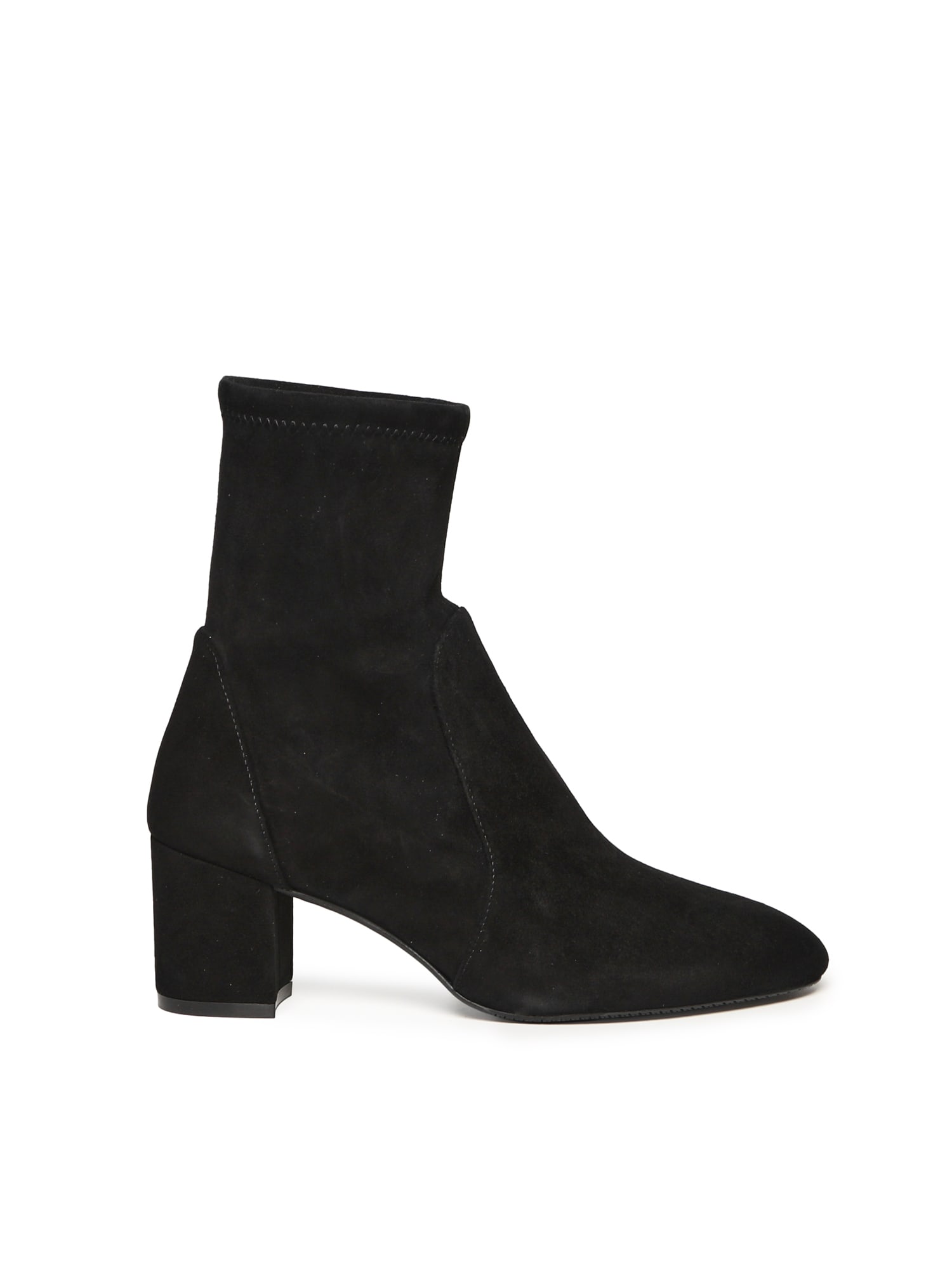 Stuart Weitzman Yuliana Suede Sock Boots In Black