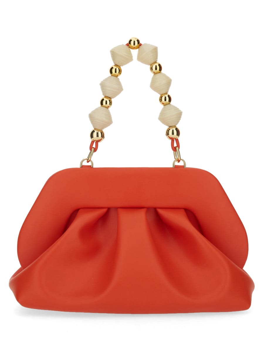 Themoirè "tia" Clutch Pleated Beaded Handle