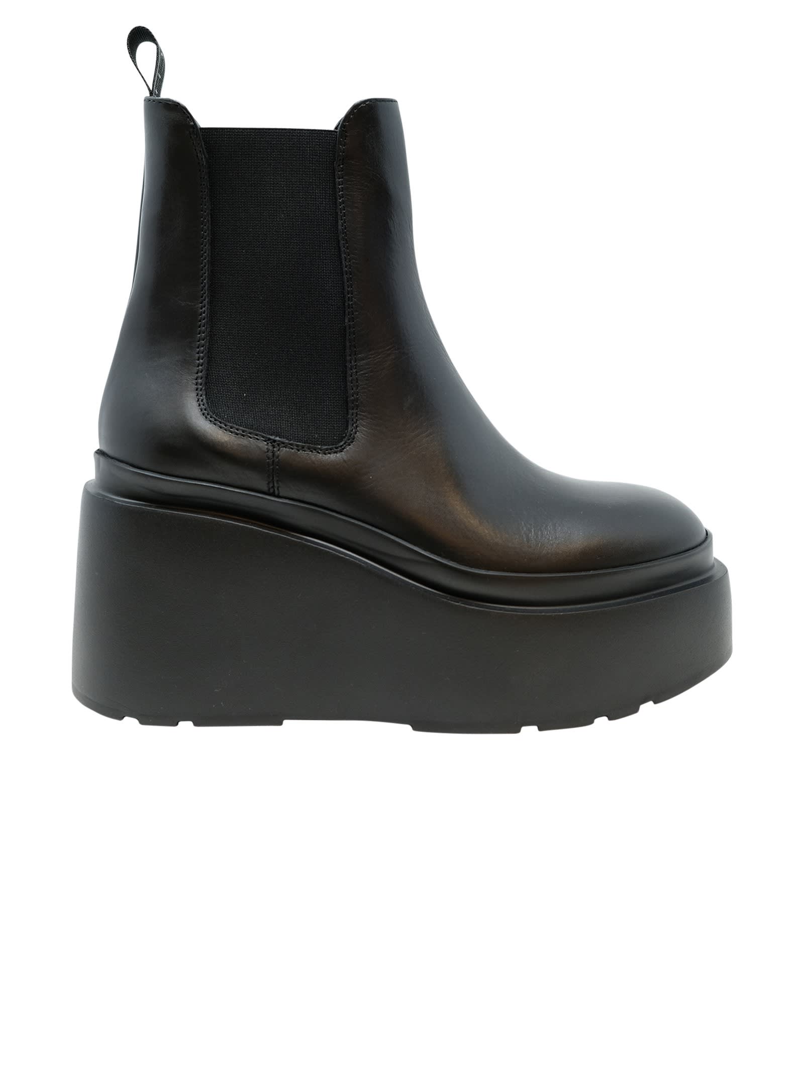 Elena Iachi Leather Platform Ankle Boots