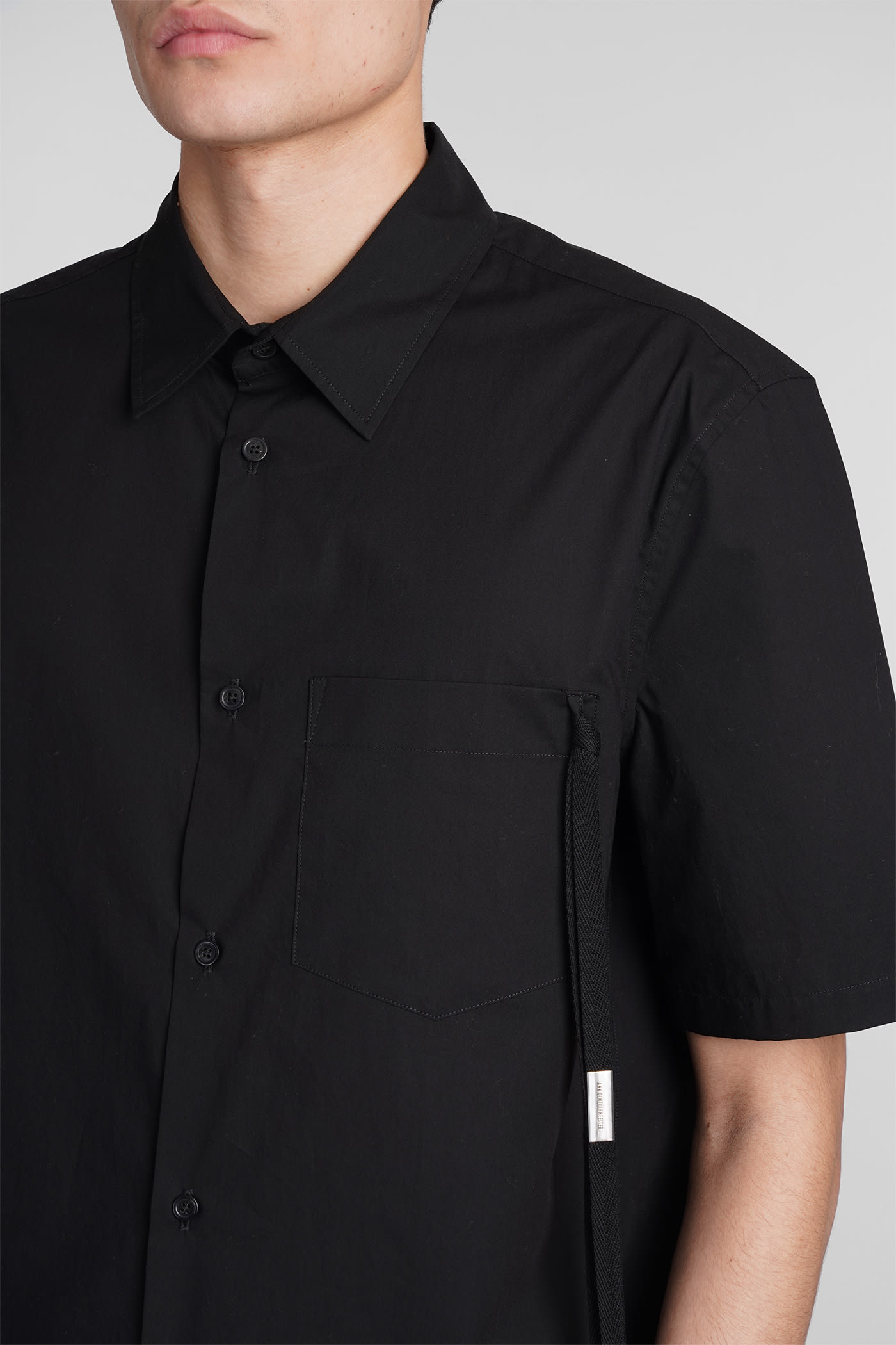 Shop Ann Demeulemeester Shirt In Black Cotton