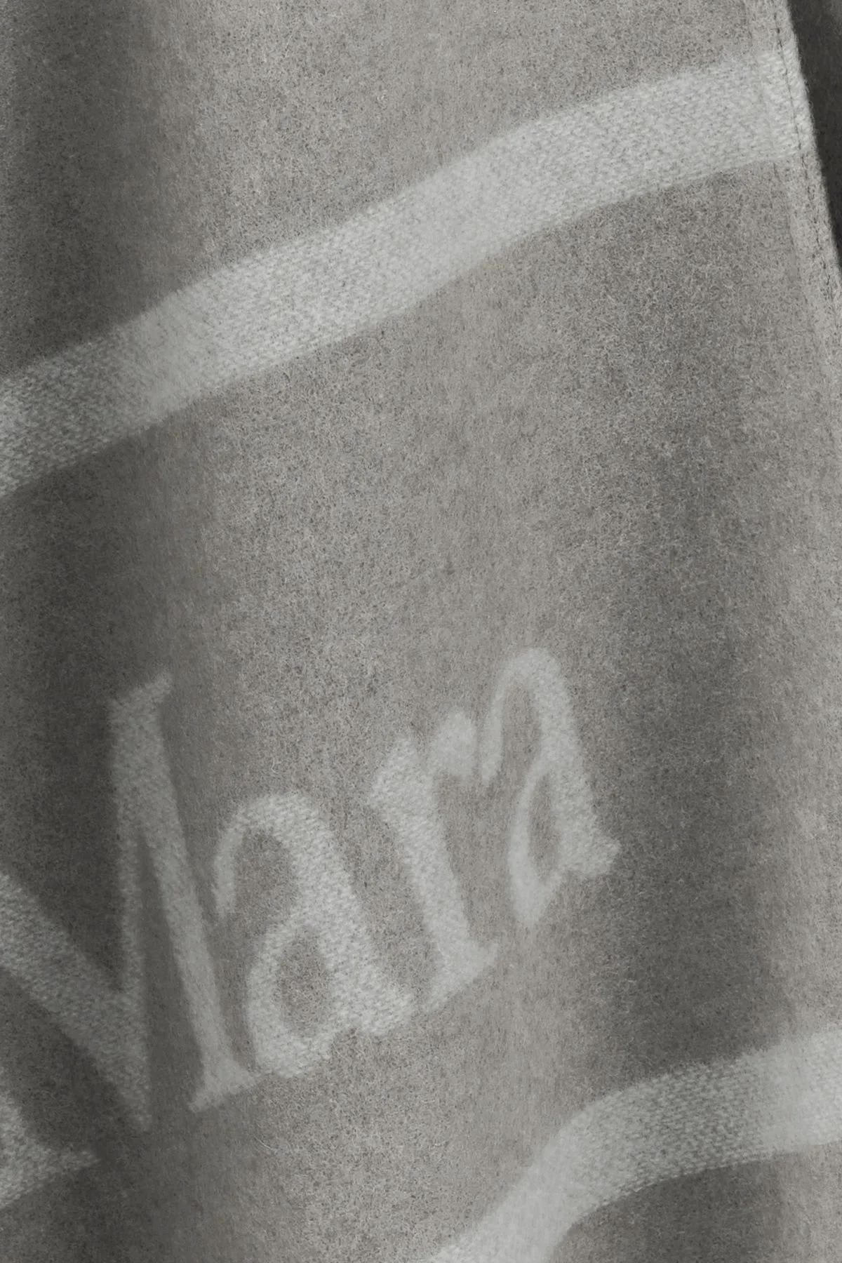 Shop Max Mara Light Grey Wool Hilde Cape