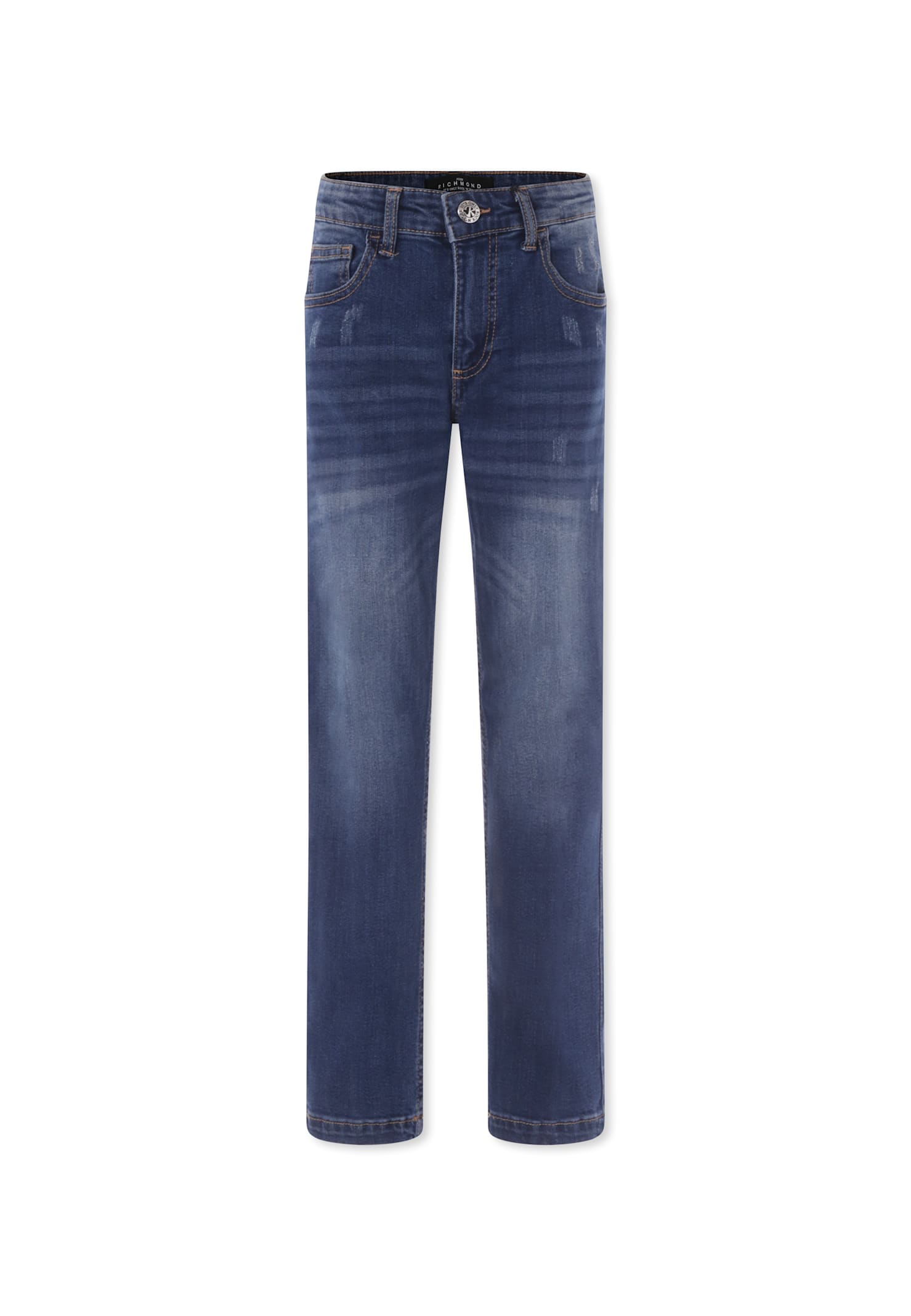 Richmond Denim Jeans For Boy With Logo In Blue