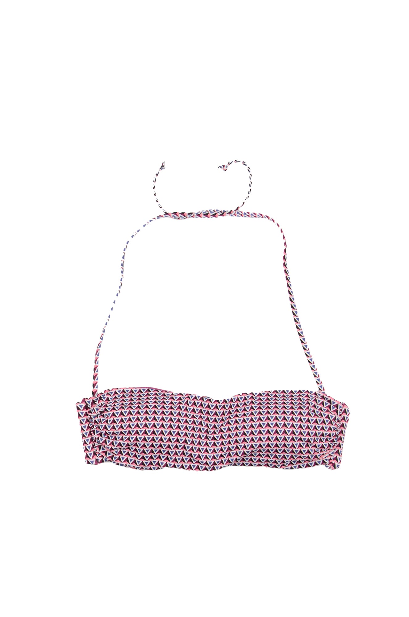 Fisico - Cristina Ferrari Tie-neck Pattern Printed Bikini Top