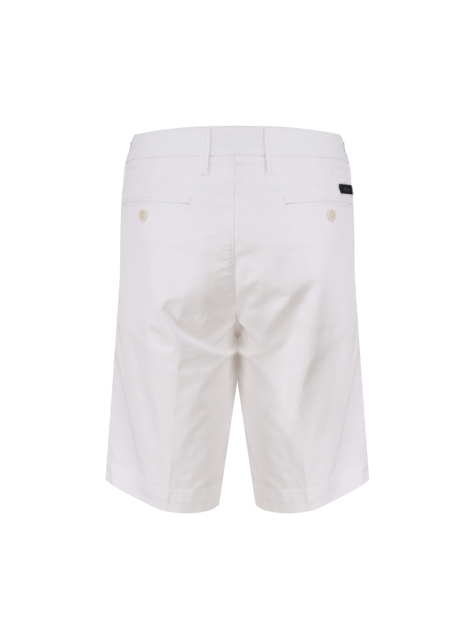 Shop Fay Cotton Bermuda Shorts In White