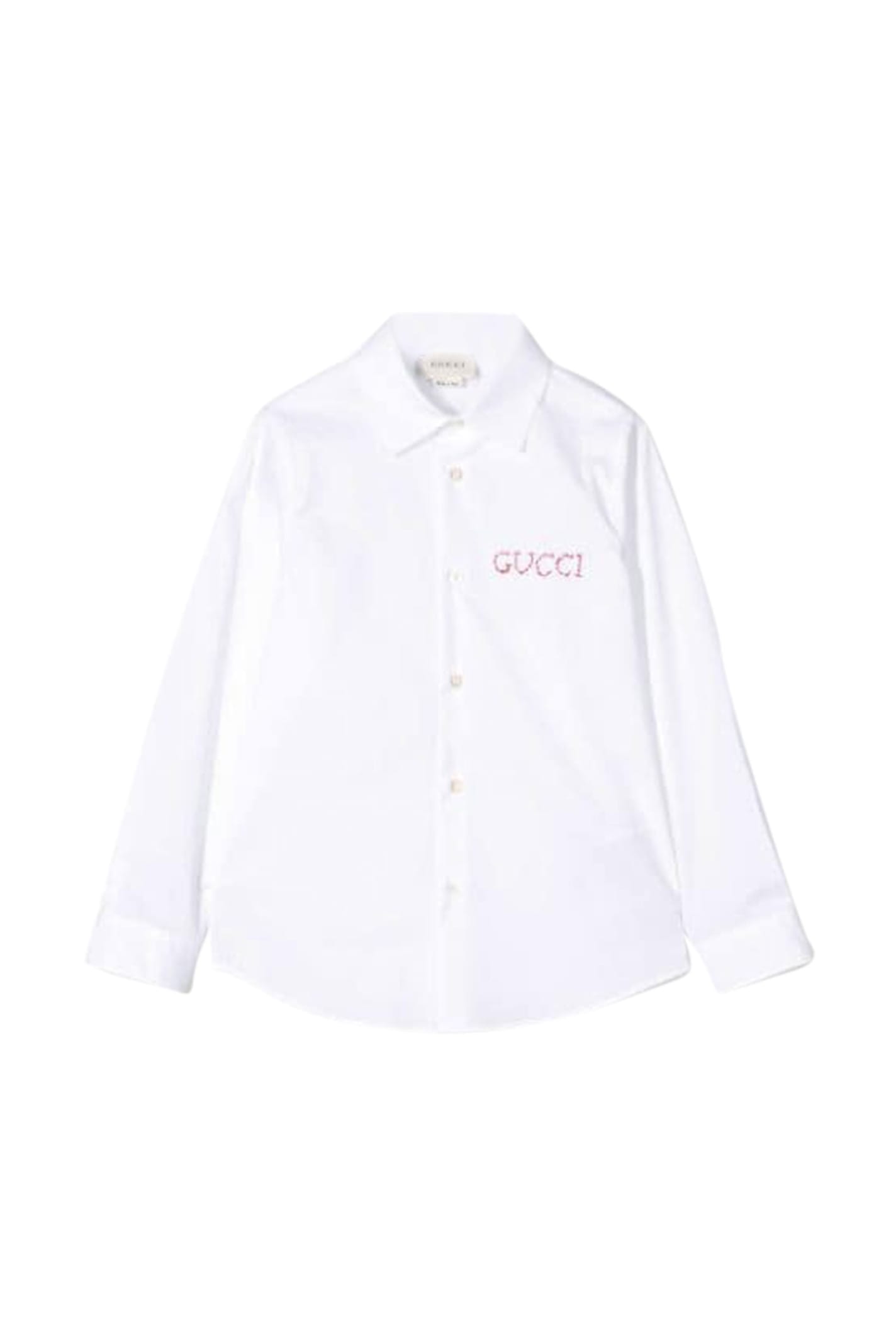 GUCCI KIDS SHIRT WITH EMBROIDERY,11246483