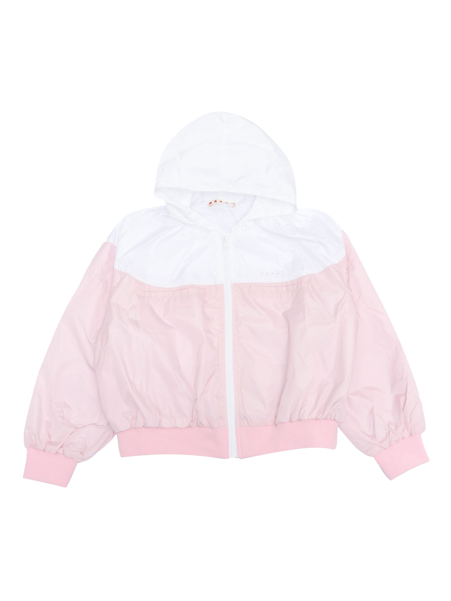 Marni Logo-embroidered Bomber Jacket In Pink
