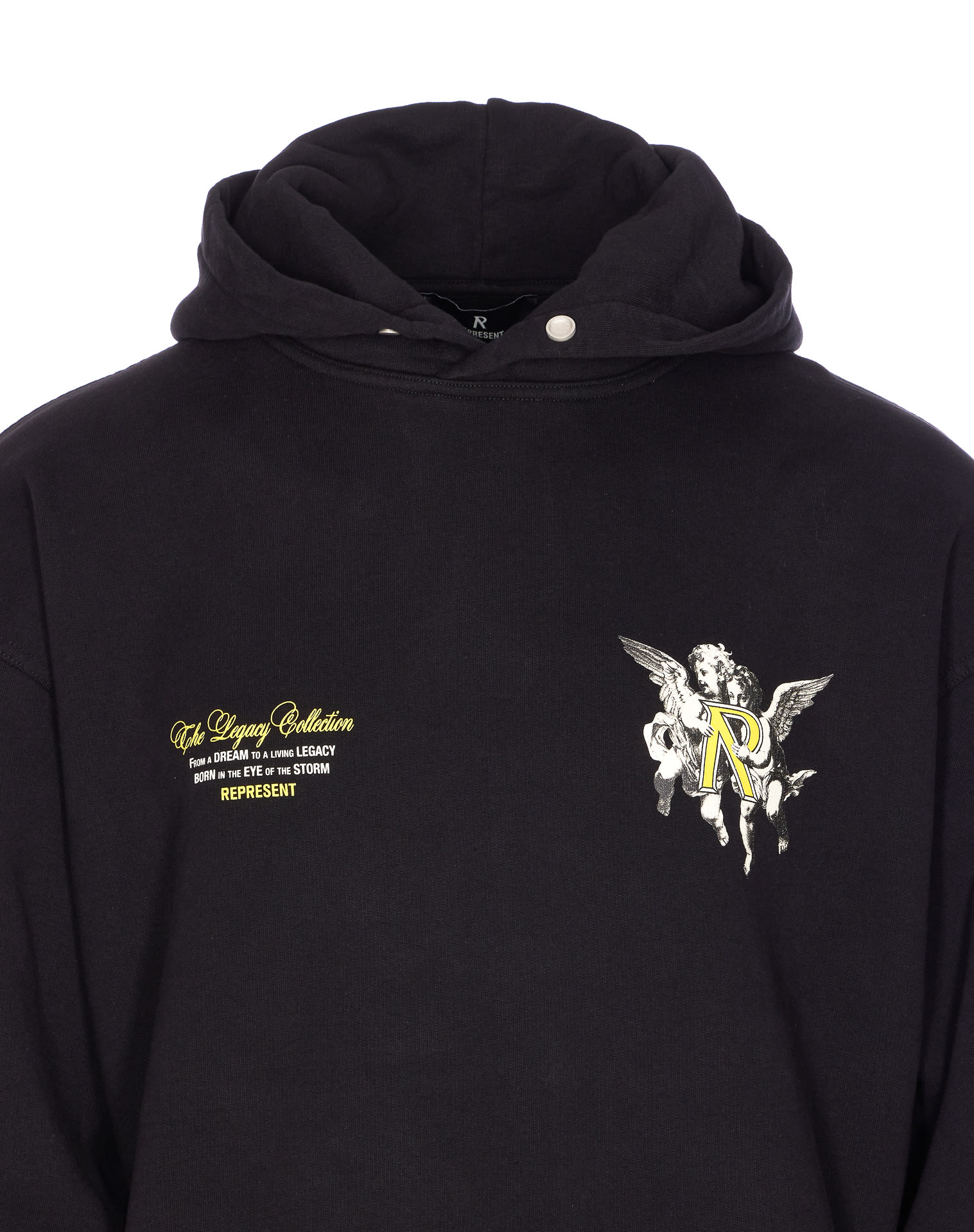 Represent Oversized Legacy Cherubs Hoodie In Black