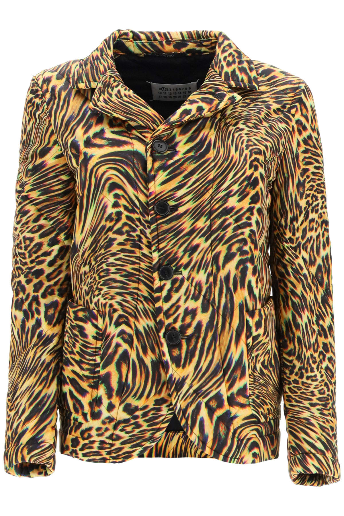 Maison Margiela Leopard Print Padded Blazer