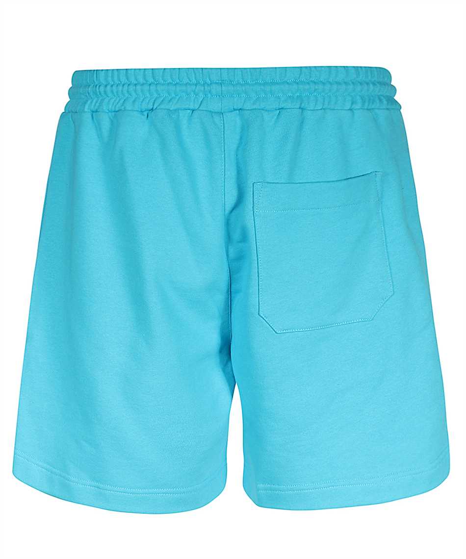Msgm Elasticated-waistband Cotton Shorts In Blue