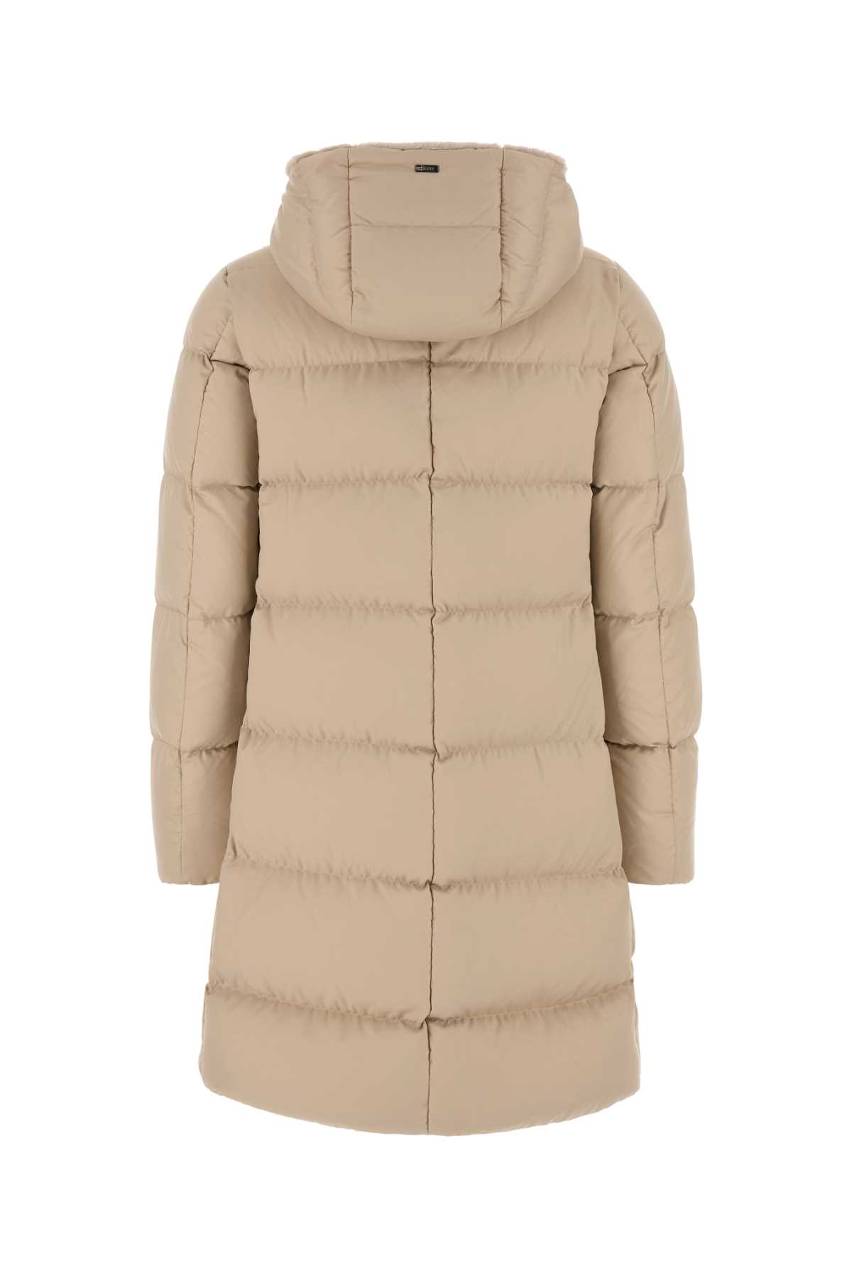 Herno Sand Polyester Down Jacket In Multi