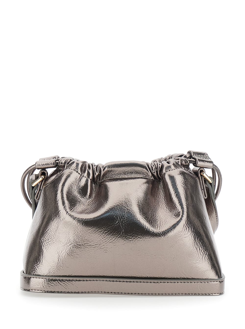 Apc A.p.c. Shoulder Bag With Metallic Drawstring In Silver