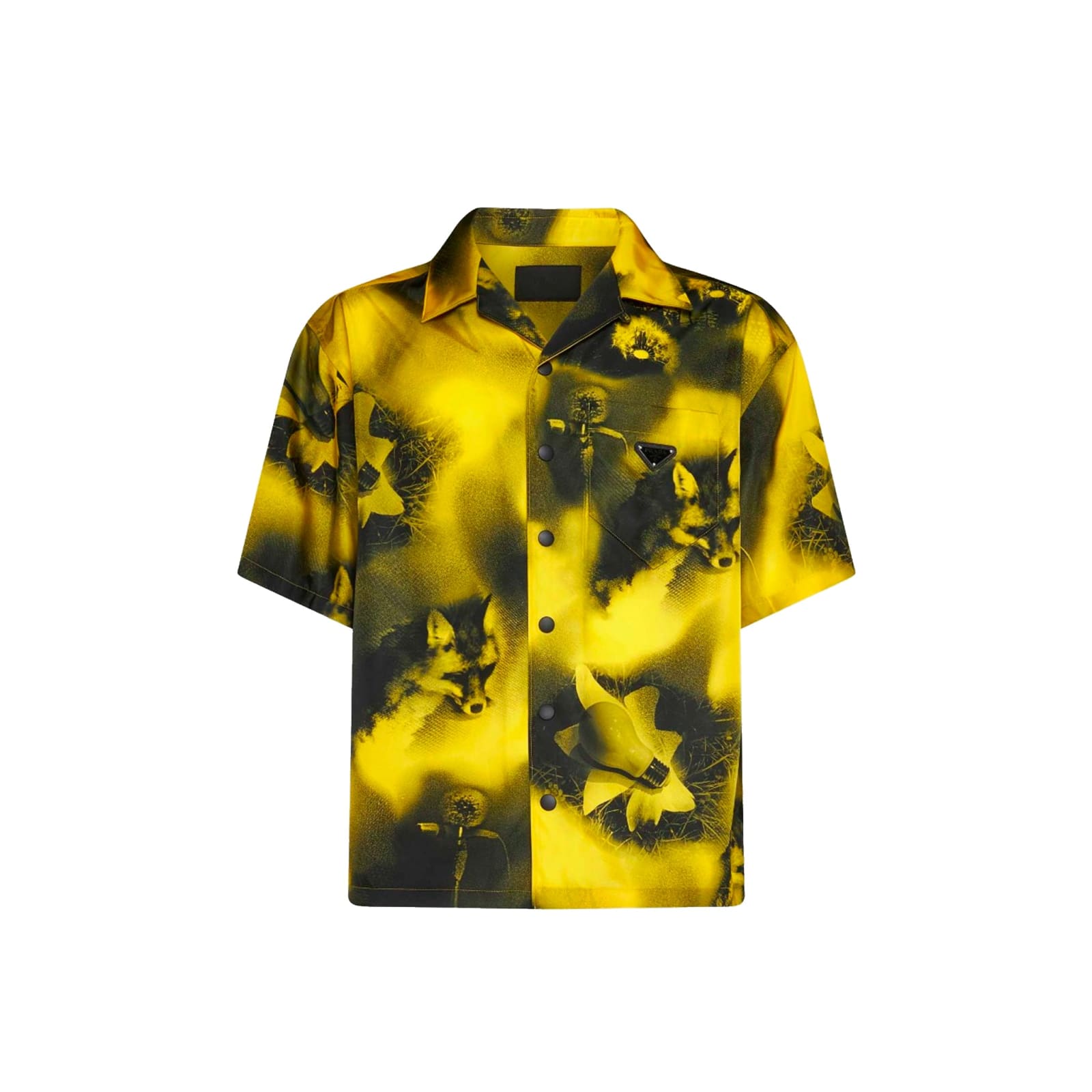Shop Prada Casual Shirt In Yellow