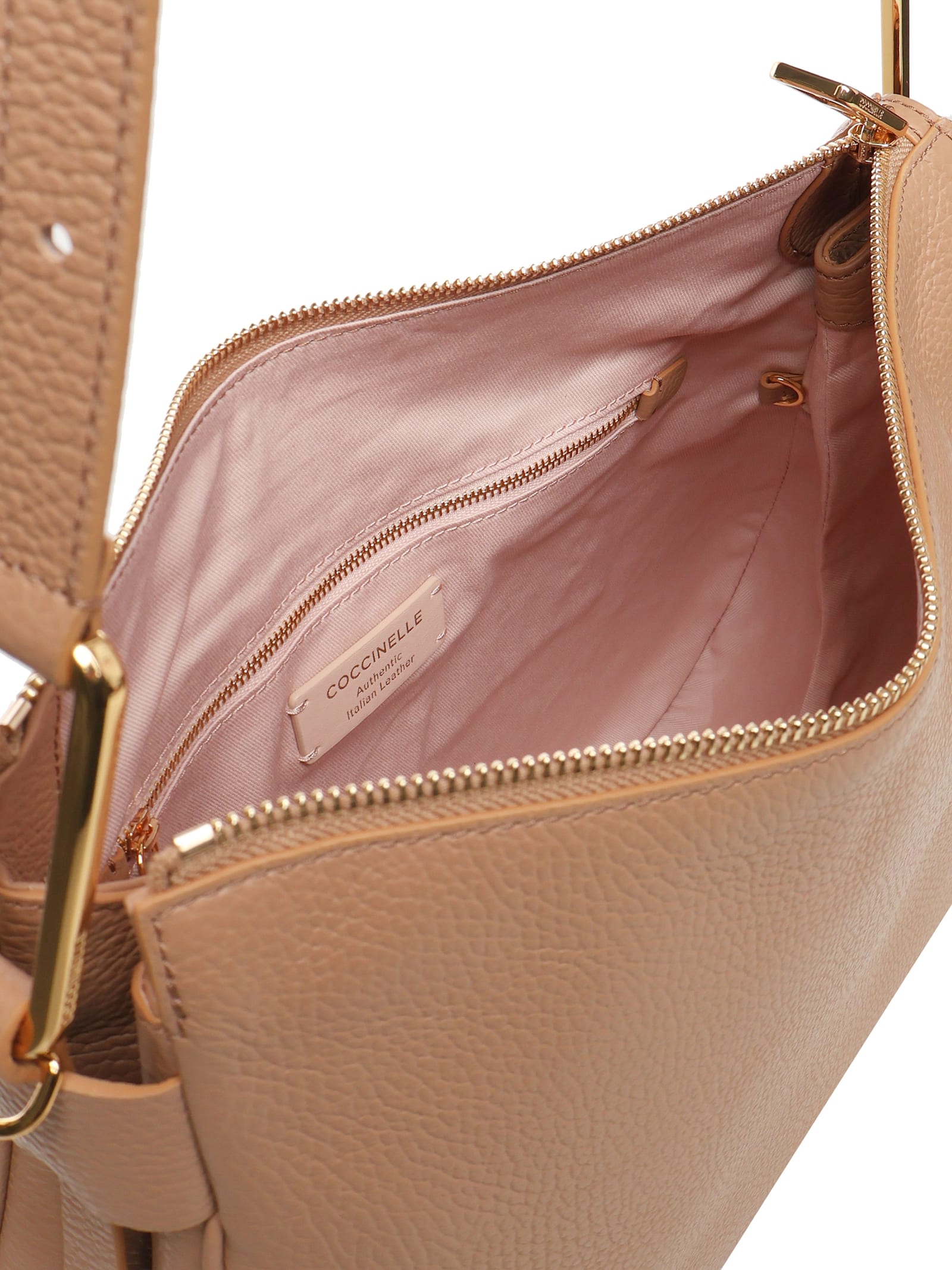 Coccinelle Magie Soft Medium Hobo Bag In Peach