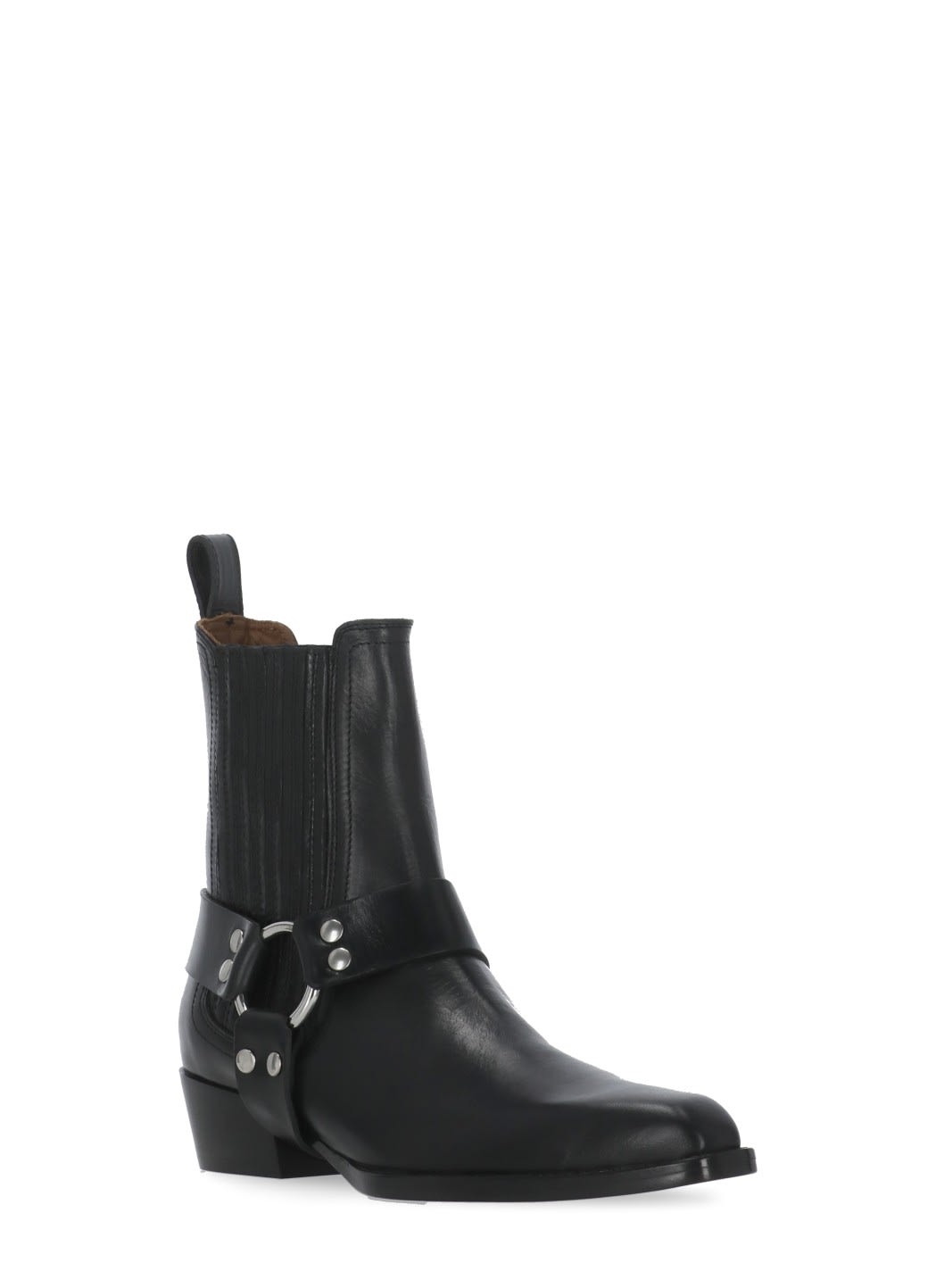 Paris Texas Helena Cowboy Ankle Boots In Black