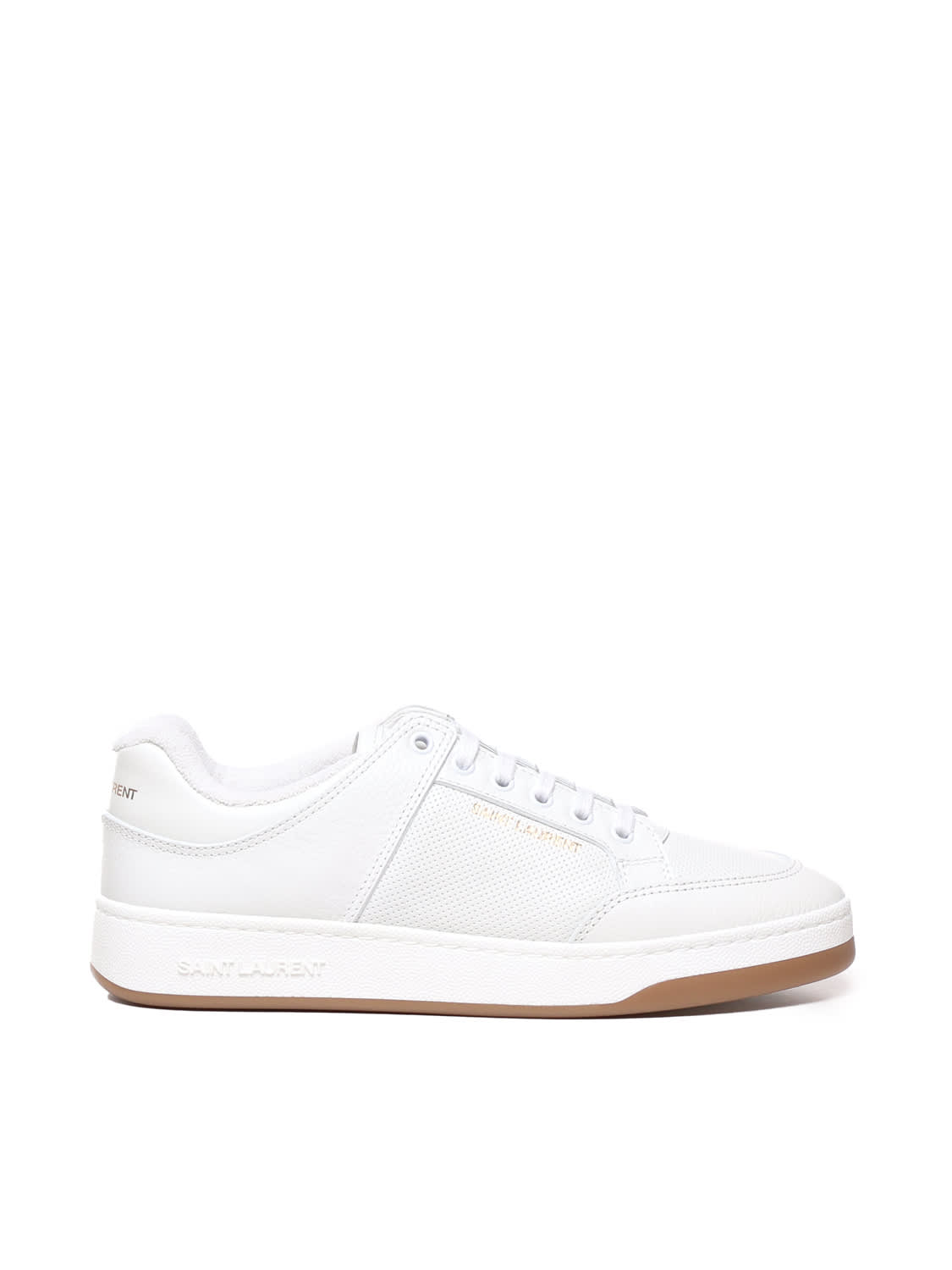 Shop Saint Laurent Sneakers Sl/61 In Calfskin In White