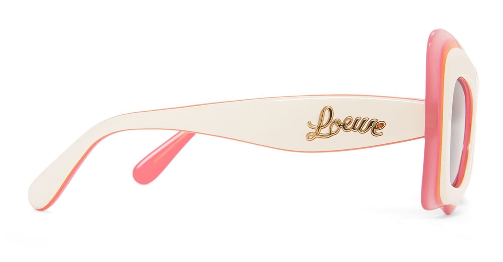 Shop Loewe Lw40140u - White / Pink Sunglasses