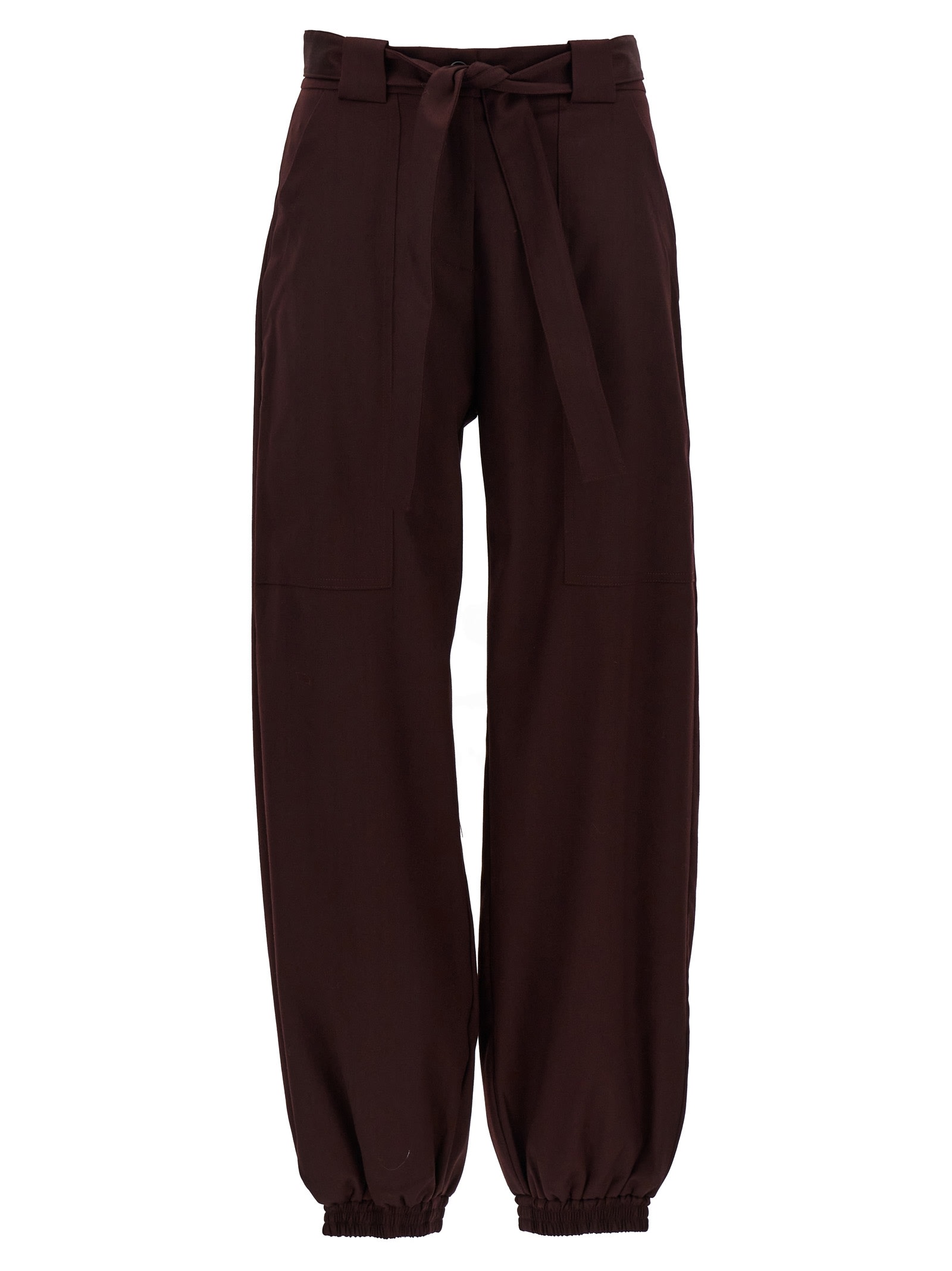 Shop Pinko Caproni Pants In Bordeaux