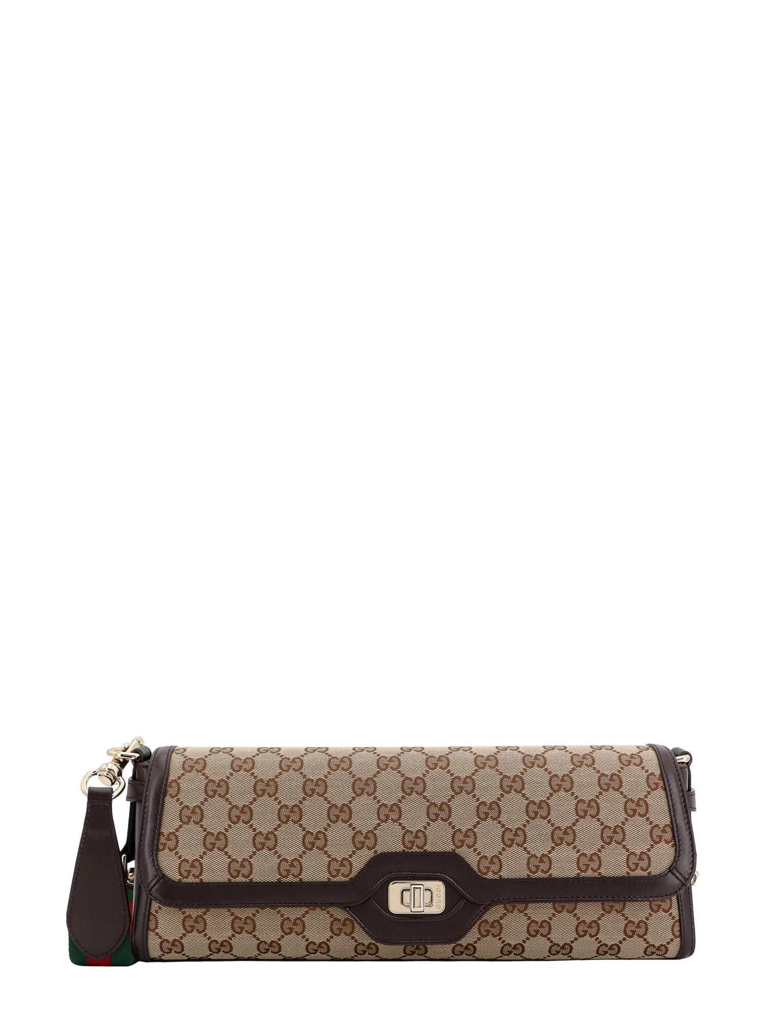 Shop Gucci Luce Shoulder Bag In Brown