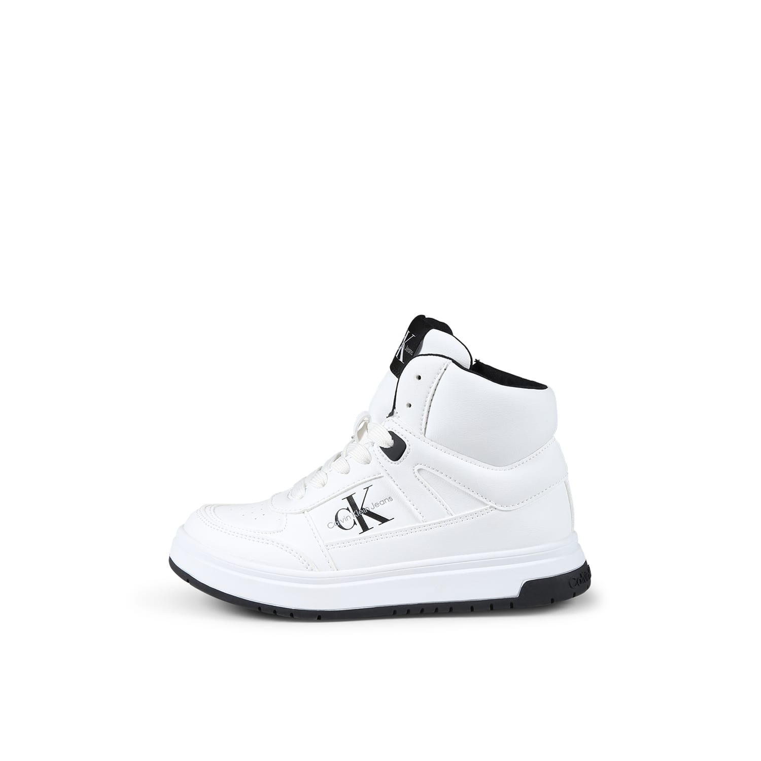 Calvin Klein White Sneakers For Kids With Logo In White