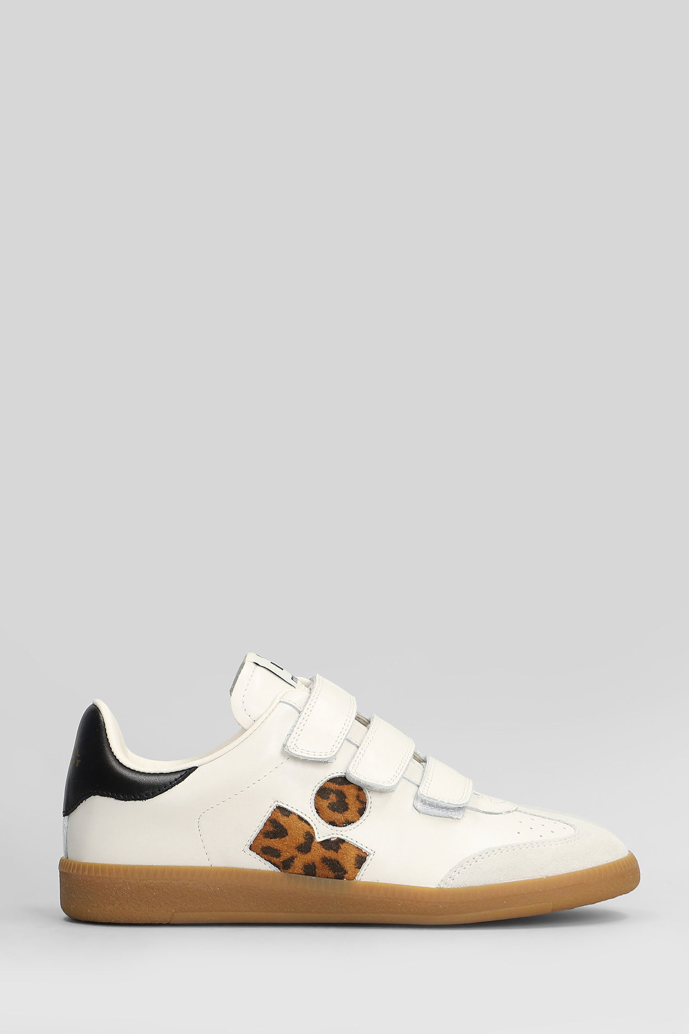 Isabel Marant Calfskin Sneakers Leopard Detail In Multi