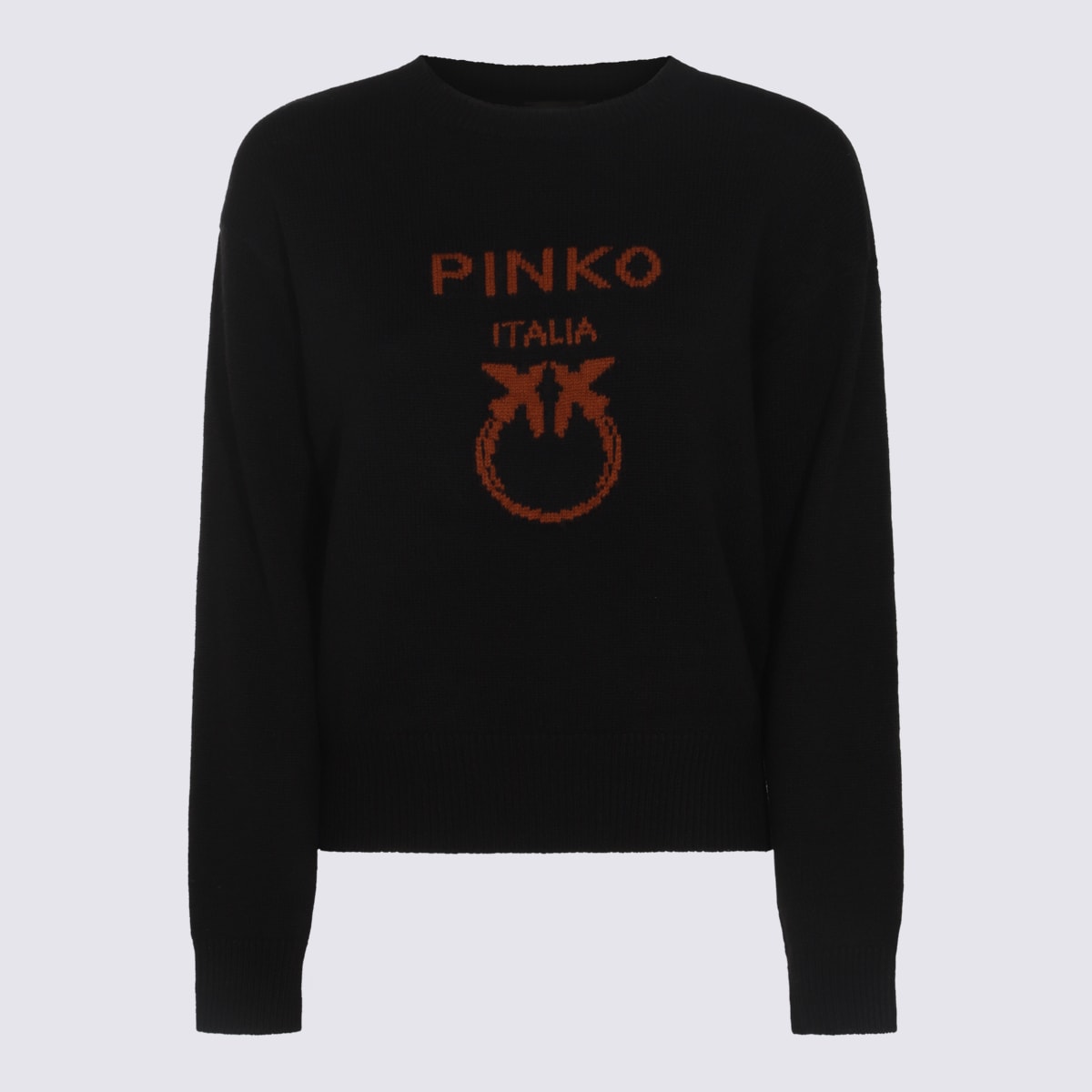 Shop Pinko Black Cotton Knitwear