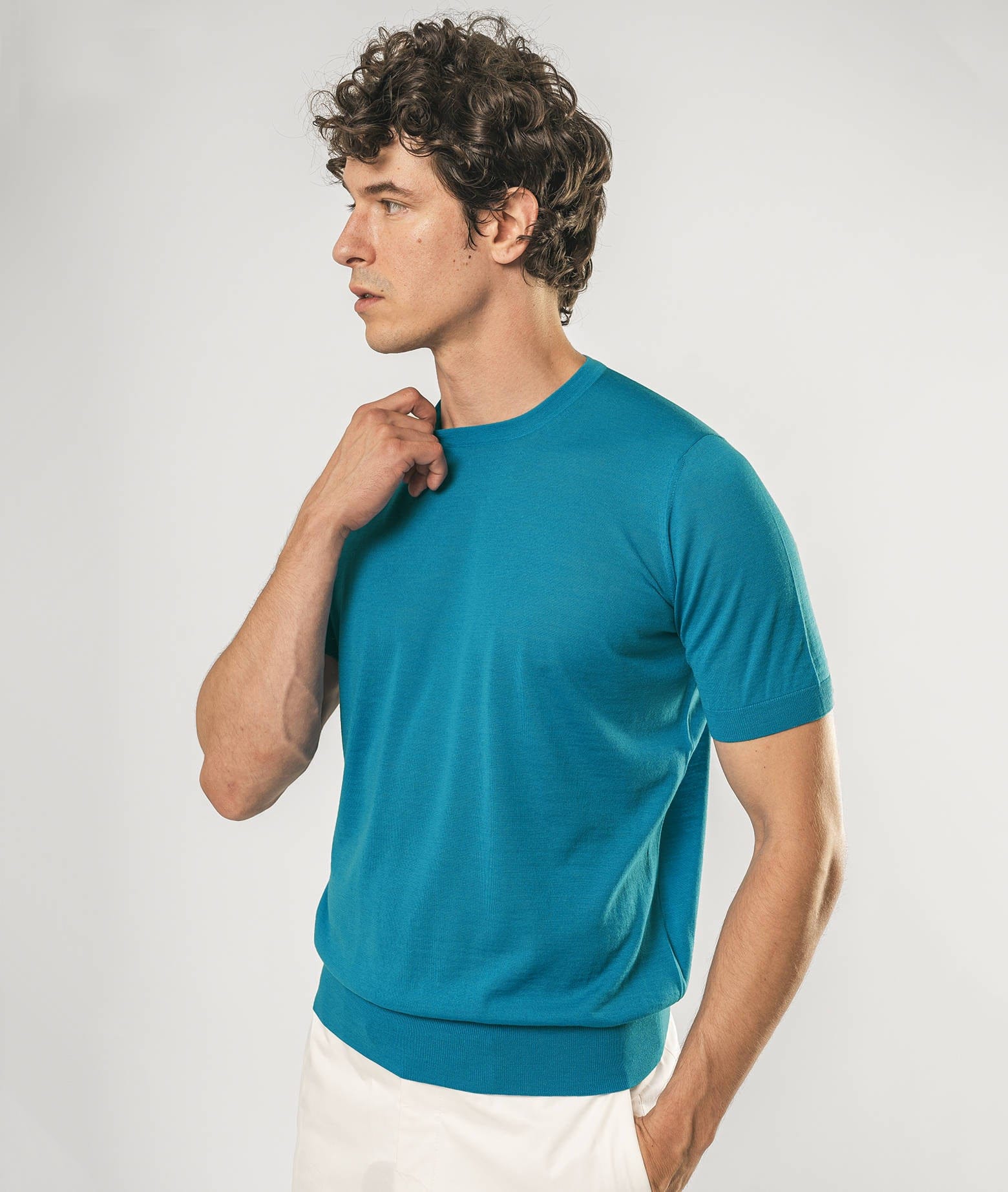 Larusmiani Crewneck Roquebrune T-shirt In Skyblue