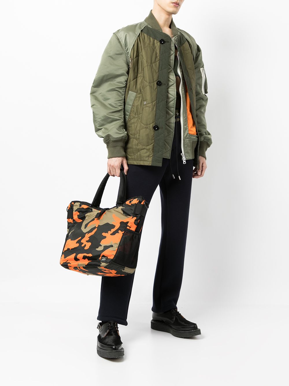 Porter Camo Print Logo Tote In Multi