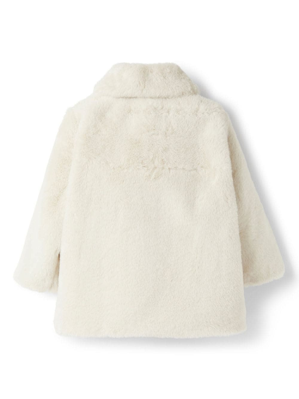 Shop Il Gufo Off-white Eco-fur Coat