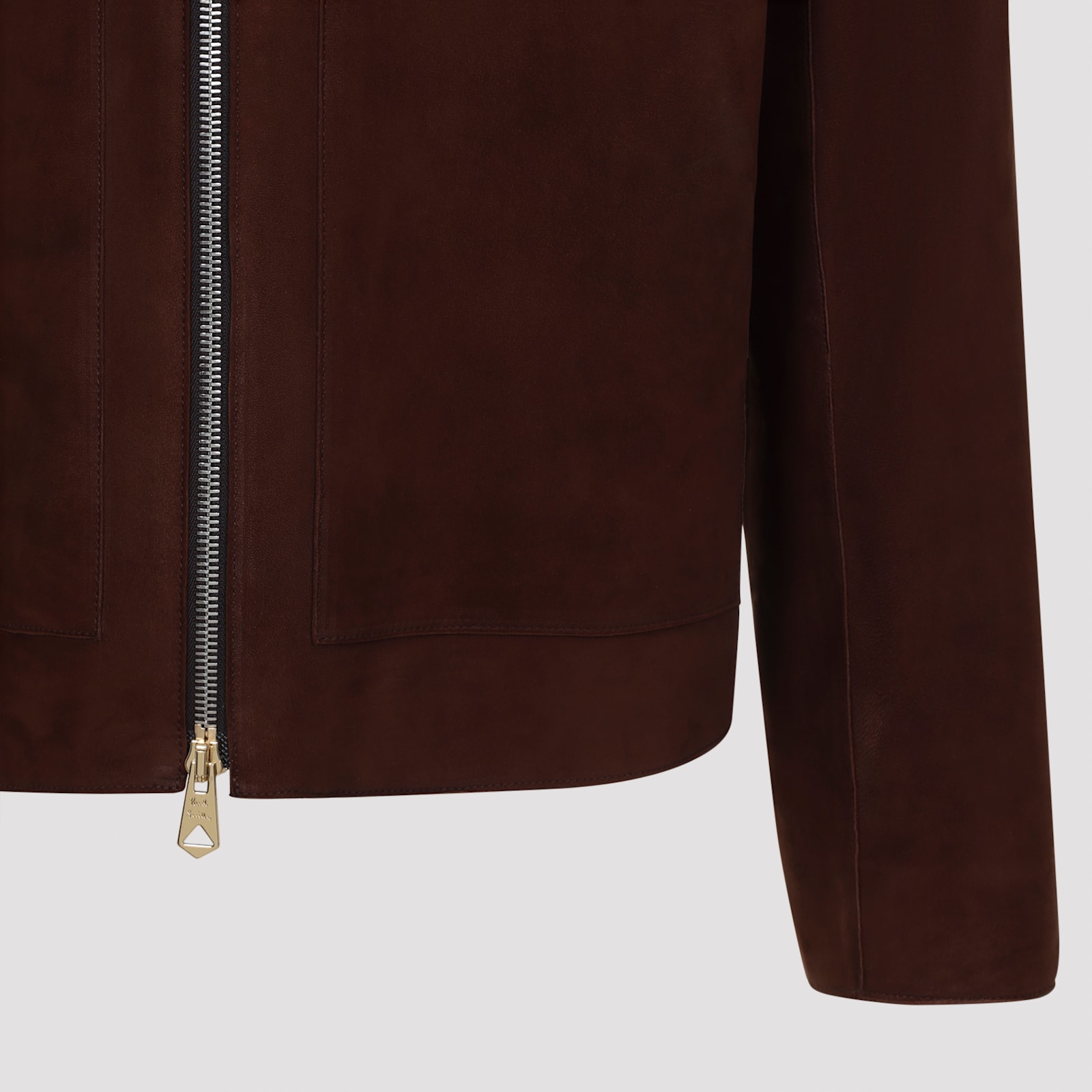 PAUL SMITH BROWN SUEDE BLOUSON JACKET