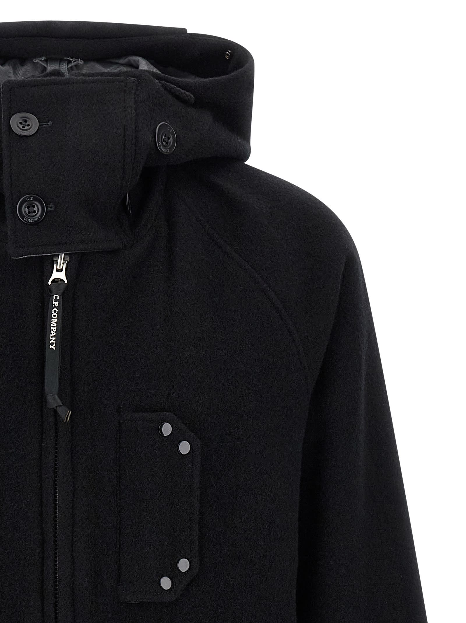 C.p. Company C. P. Company Wool Jacket In Black