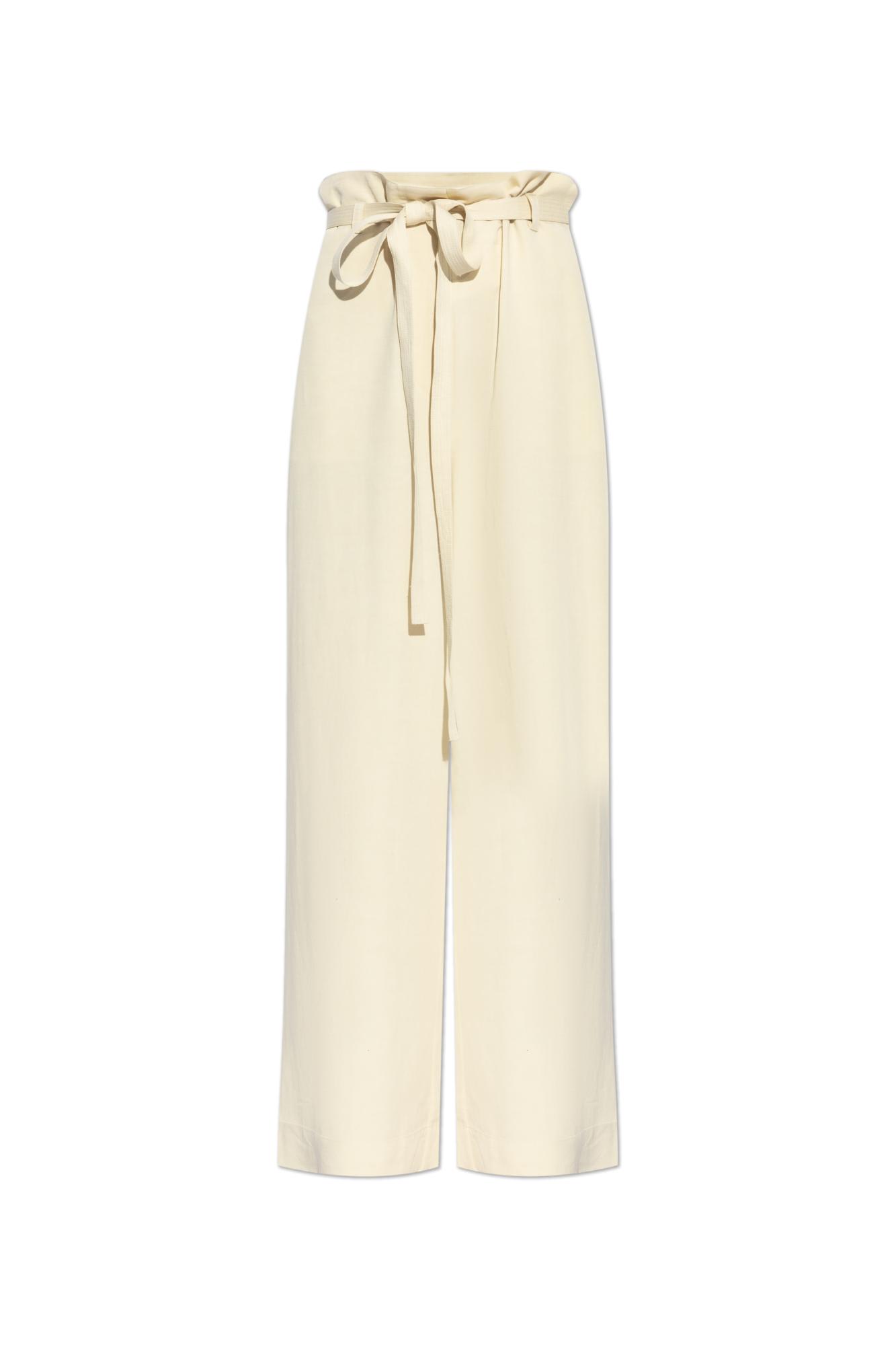 Shop Totême Toteme Loose-fitting Pants In White