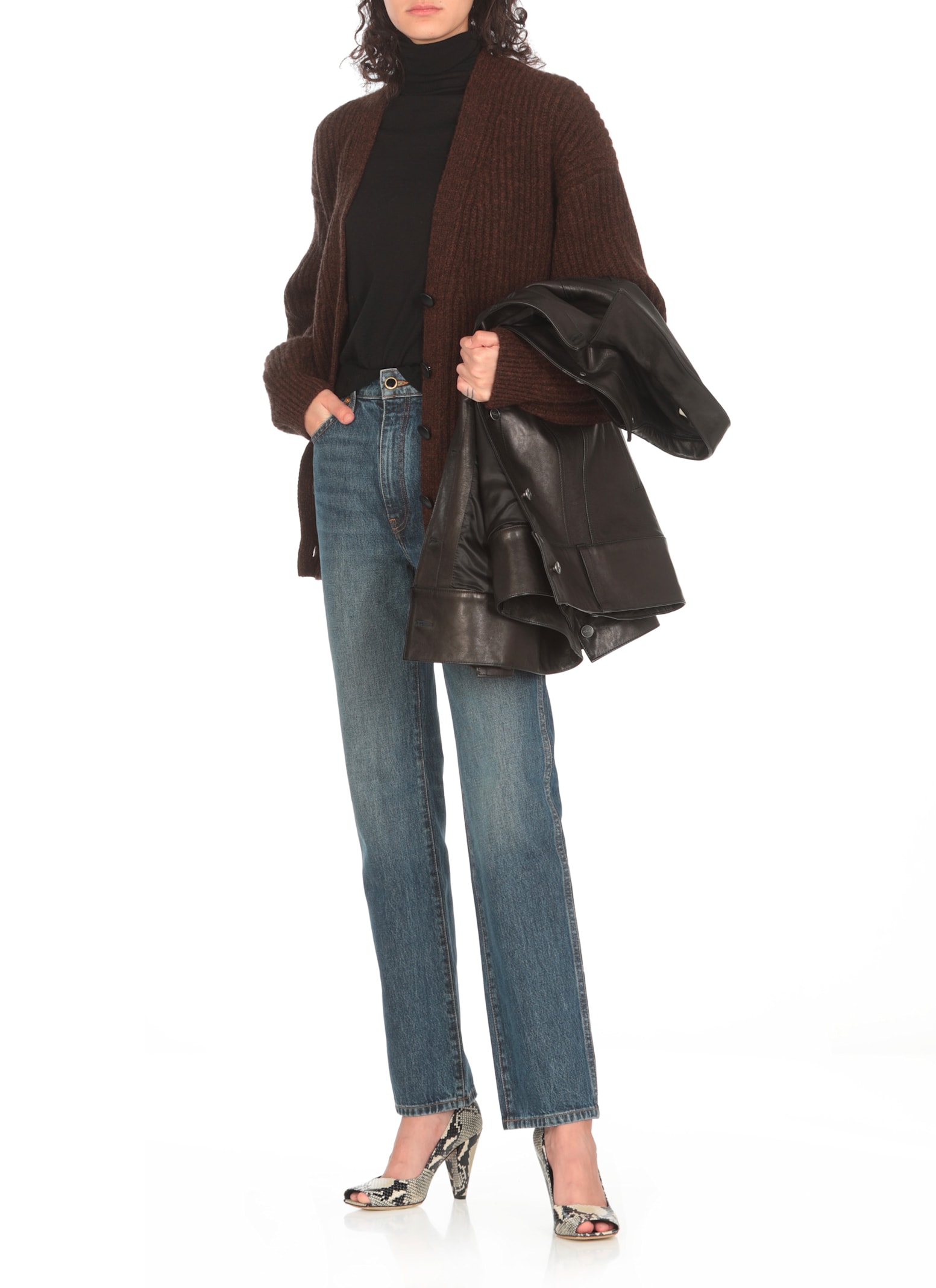 Shop Khaite Wren Cardigan In Brown