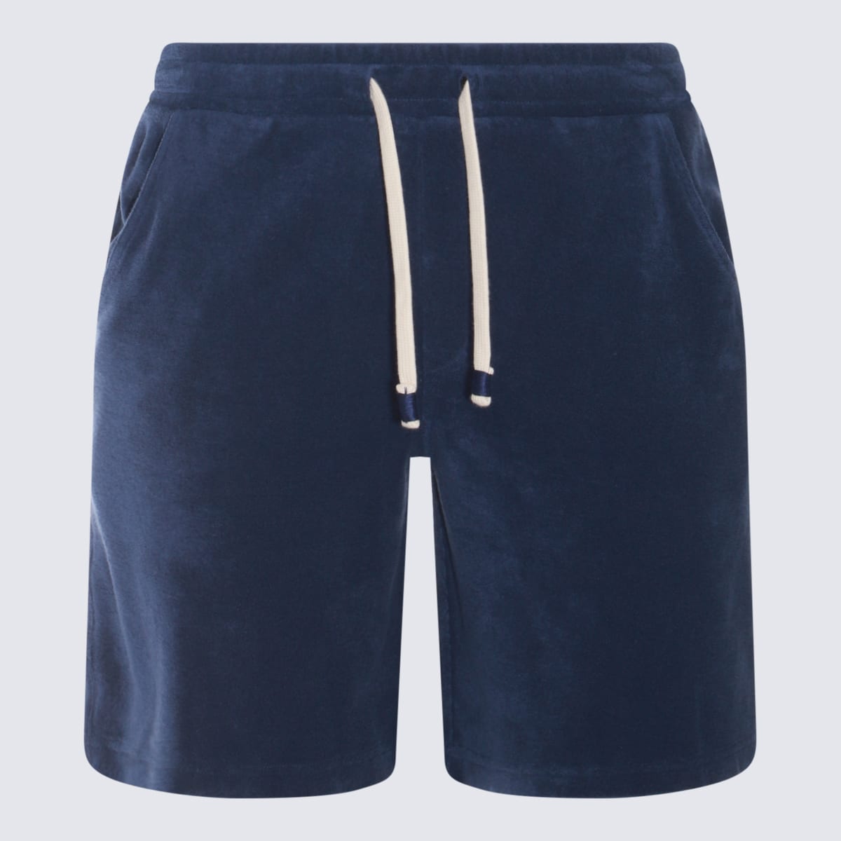 Shop Altea Blue Cotton Shorts