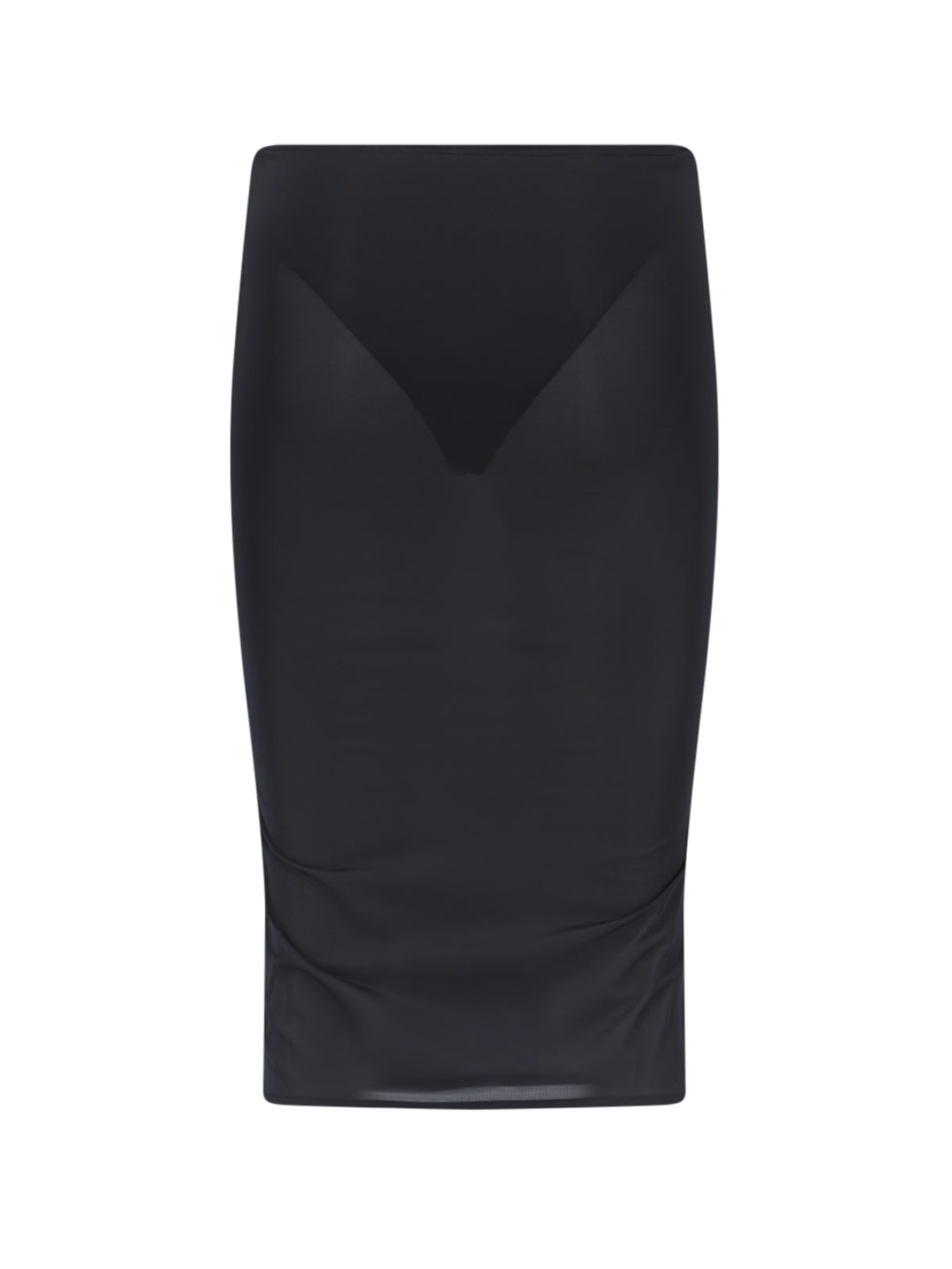 Shop Courrèges Sheath Midi Skirt In Black
