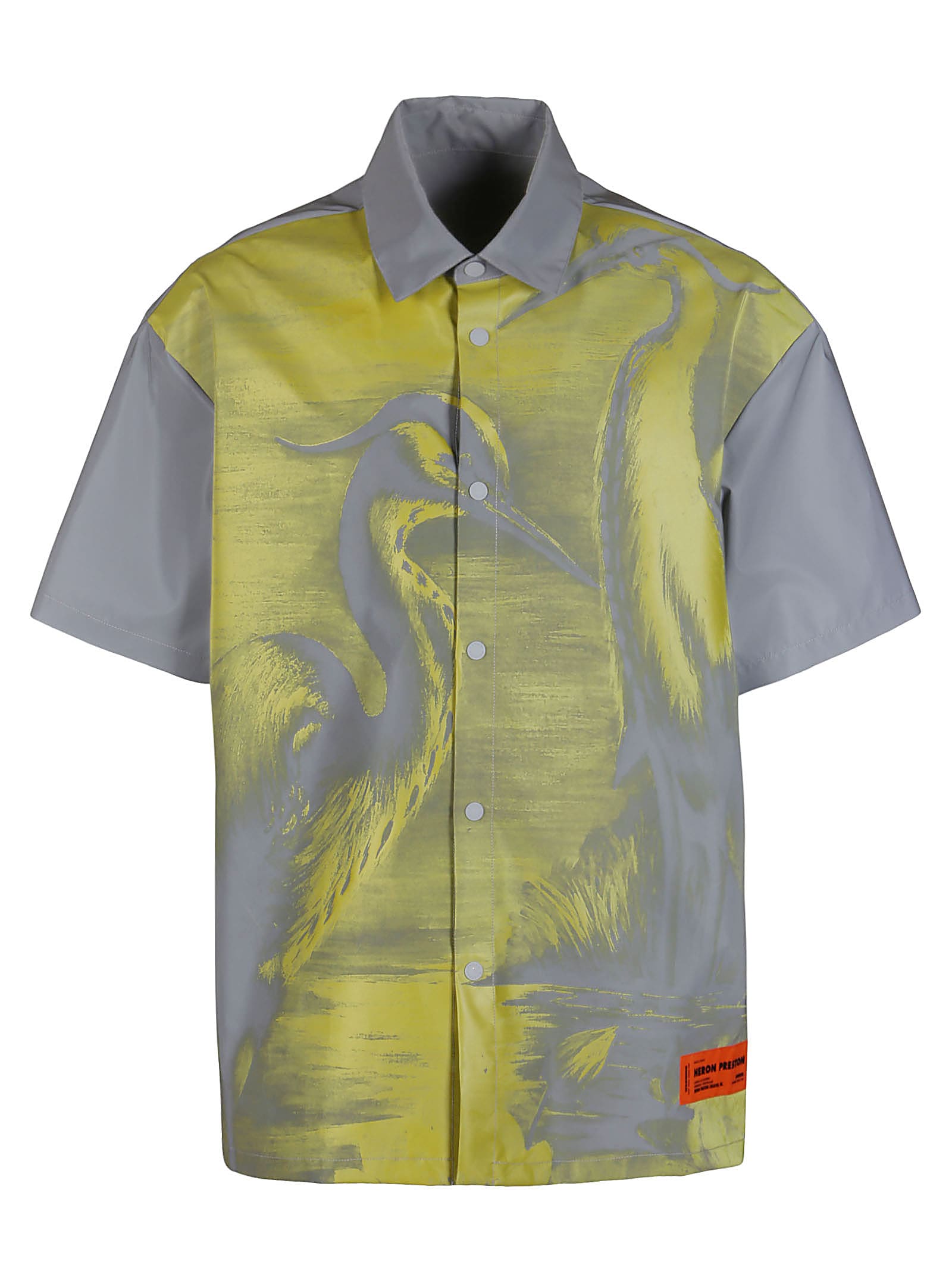 HERON PRESTON Grey And Yellow Glass Fiber Blend Shirt