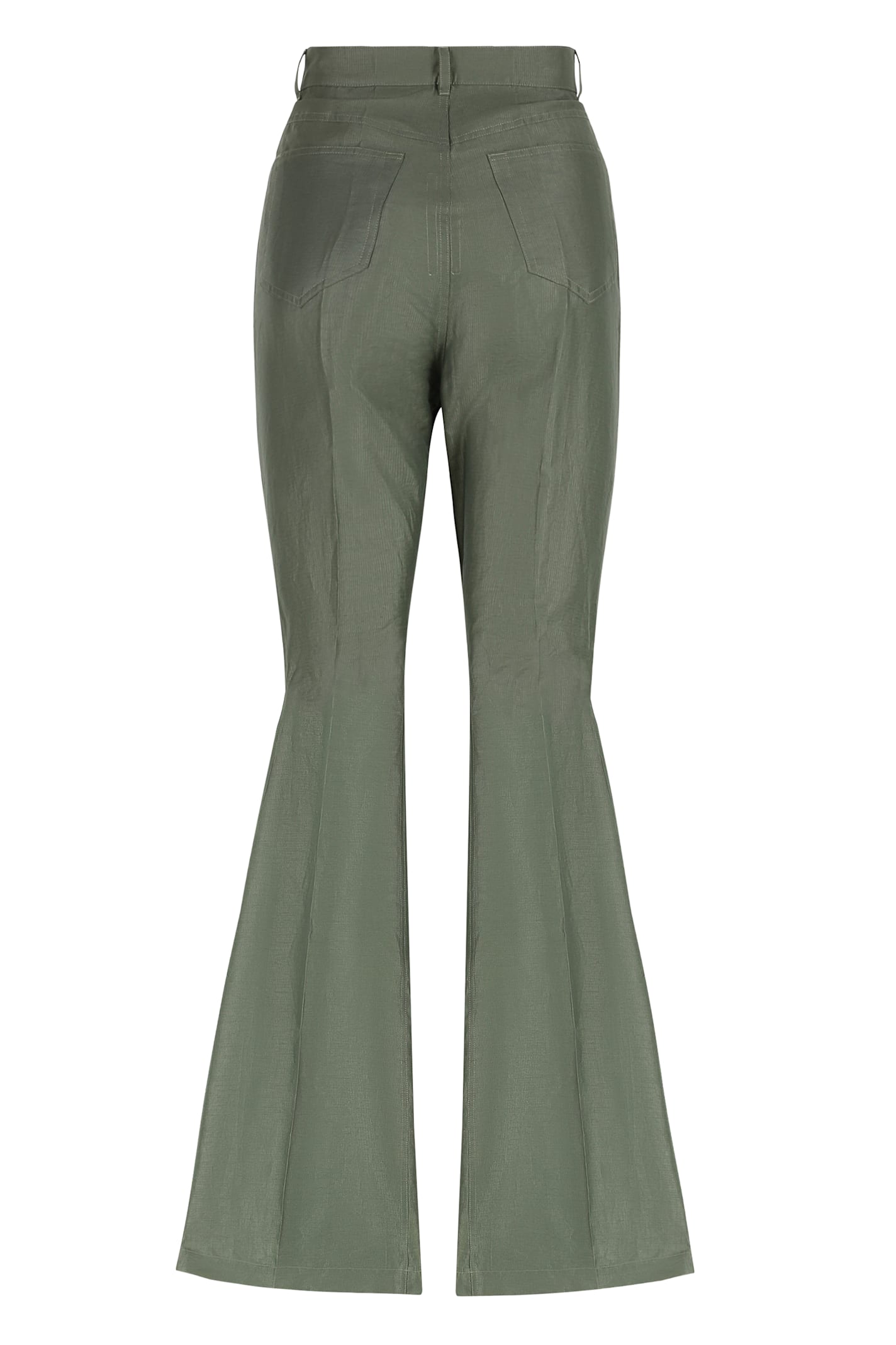 Rick Owens Bolan Linen Blend Trousers In Green