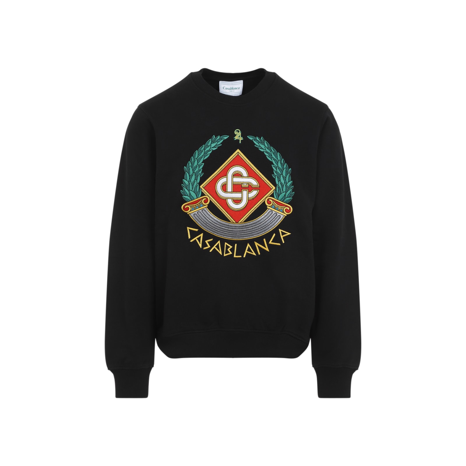 Shop Casablanca Casa Crest Embroidered Sweatshirt