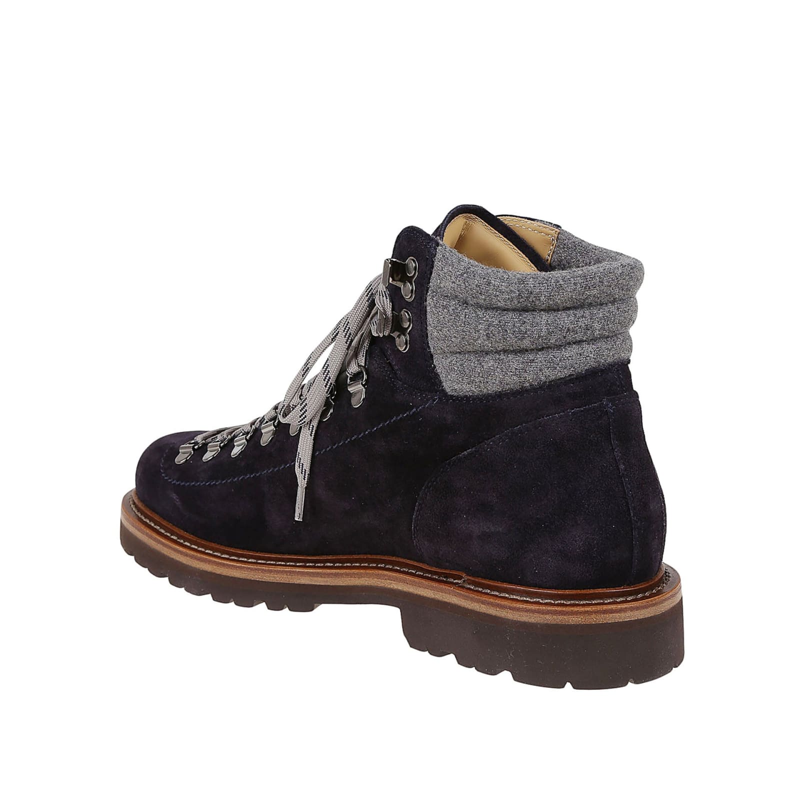 Shop Brunello Cucinelli Leather Boots In Blue