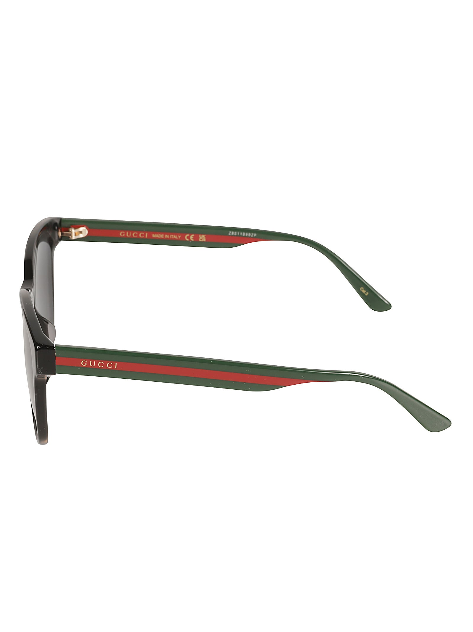 Gucci Signature Stripe Sided Logo Sunglasses In Black