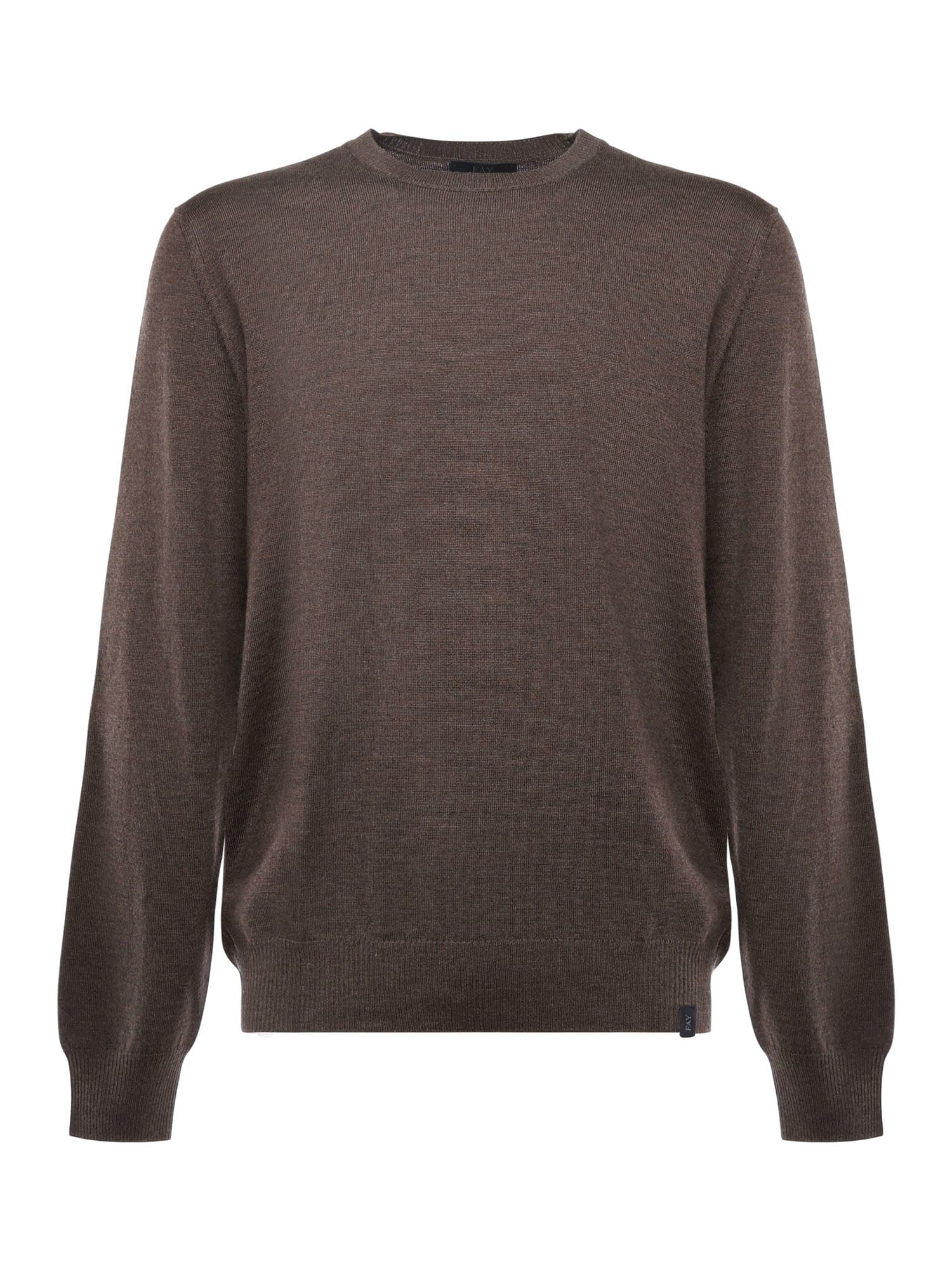 Fay Wool Sweater In Brown
