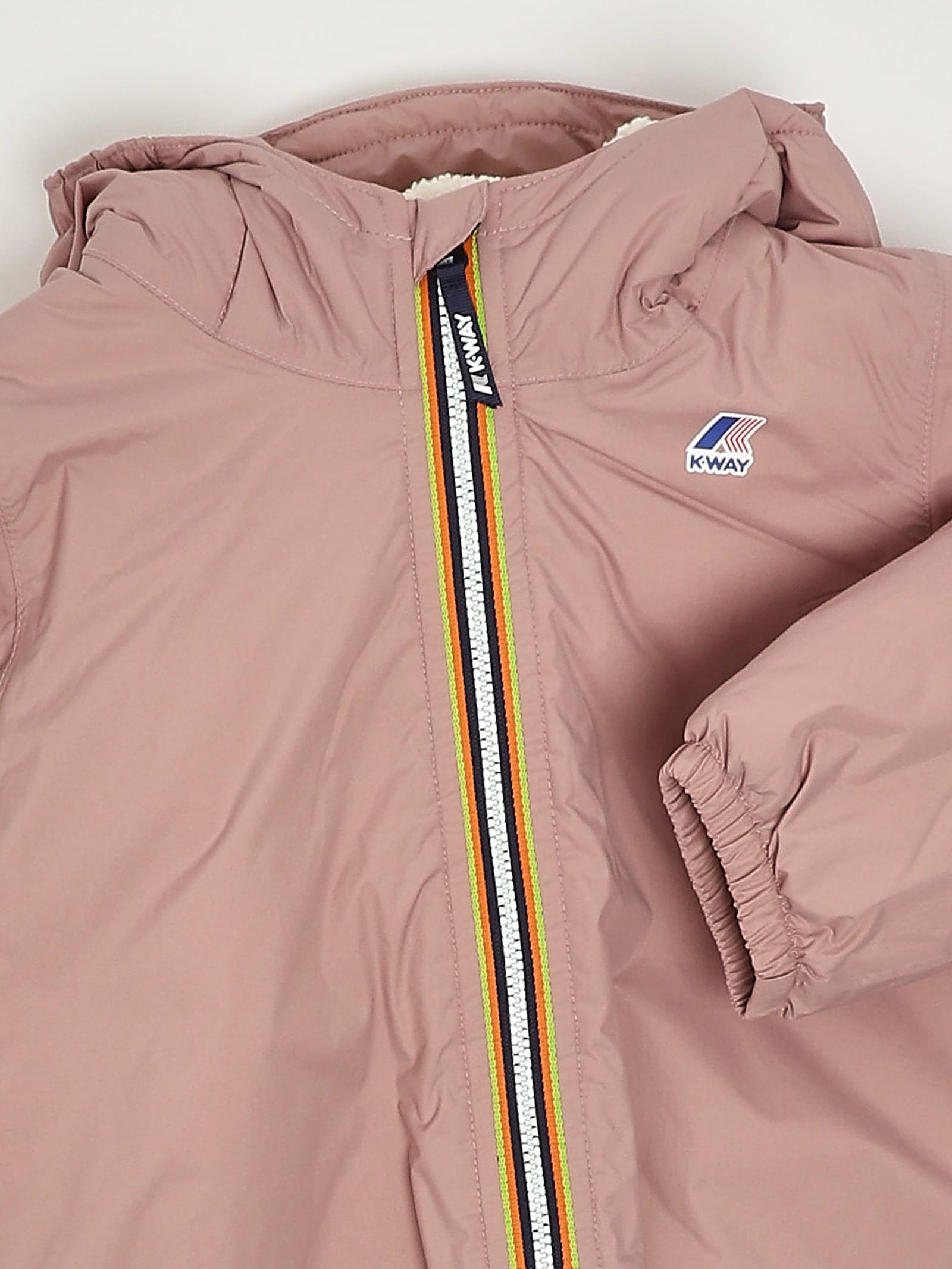 K-way Le Vrai Claudine Orsetto Jacket In Pink