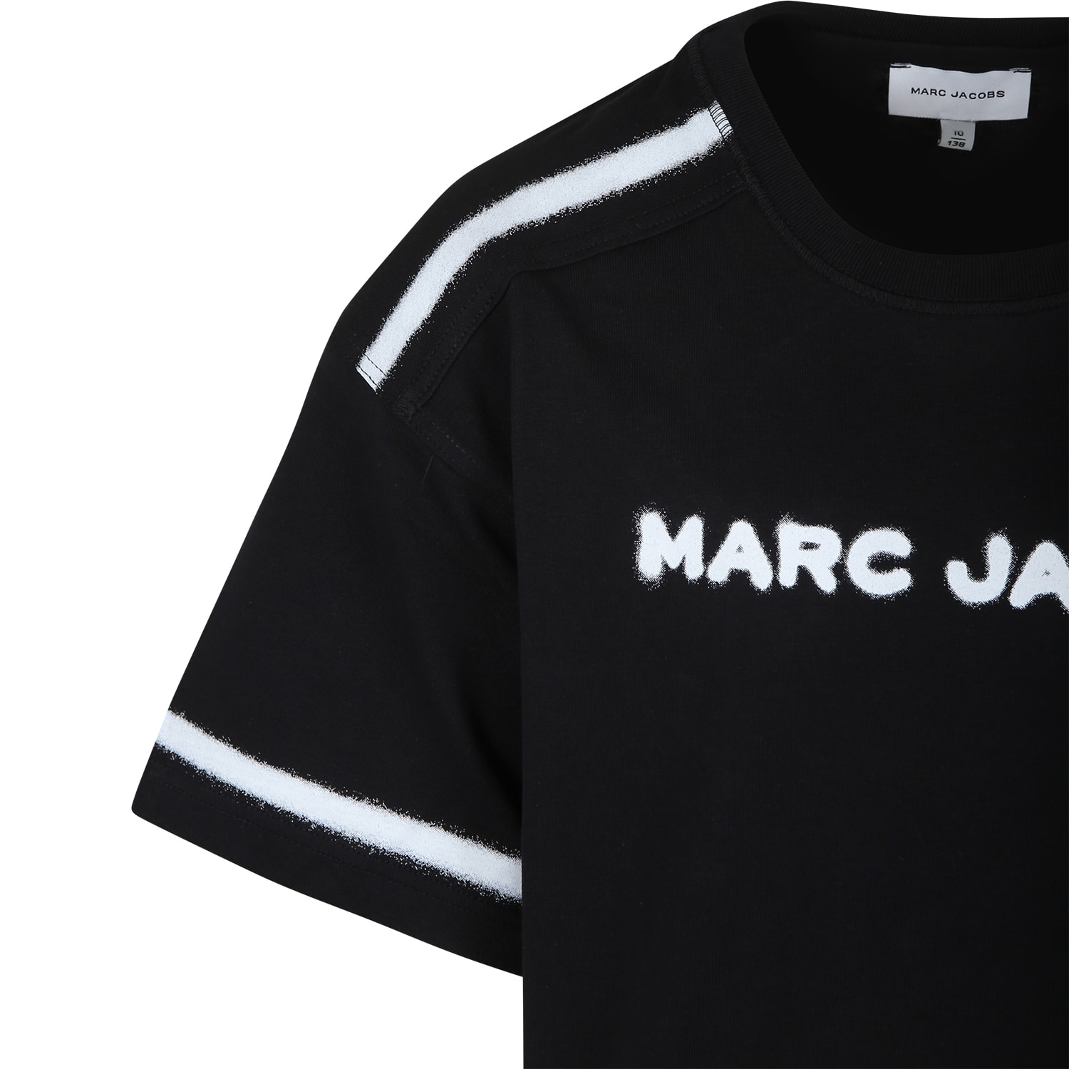 Shop Little Marc Jacobs Black T-shirt For Girl With Logo