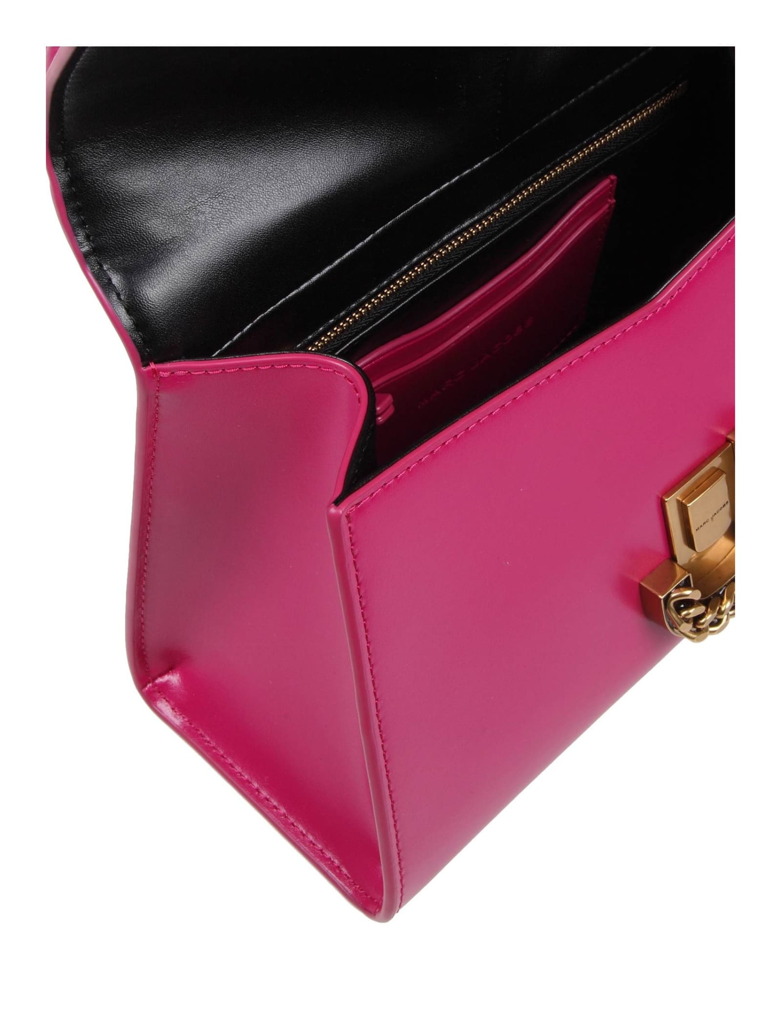 Shop Marc Jacobs The Top Handle In Lipstick Leather