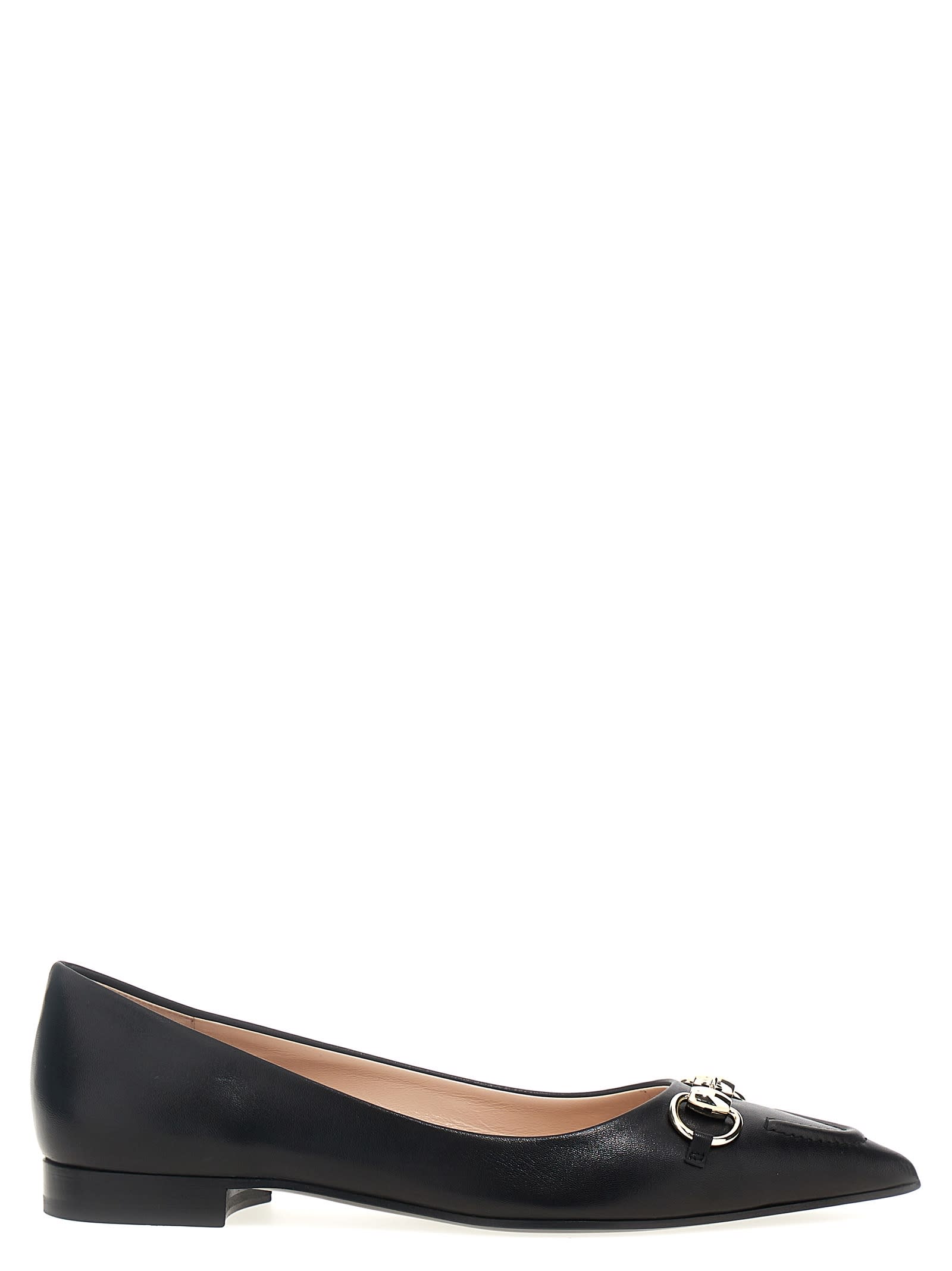 Shop Gucci Morsetto Ballet Flats In Black