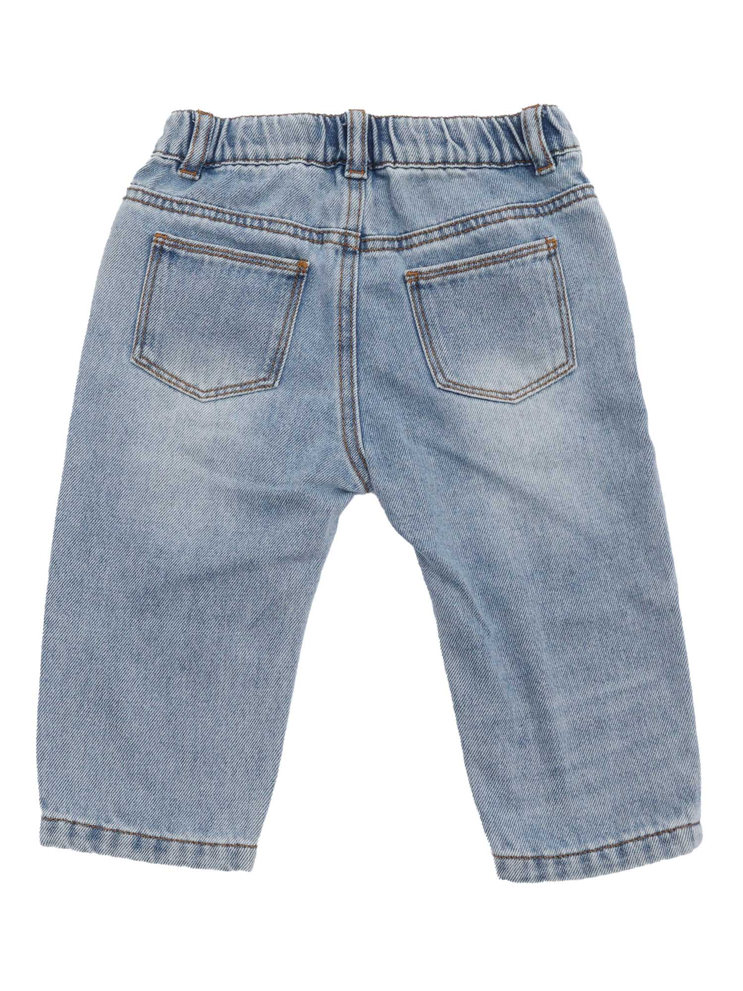 Moschino Baby Teddy Bear Jeans In Blue